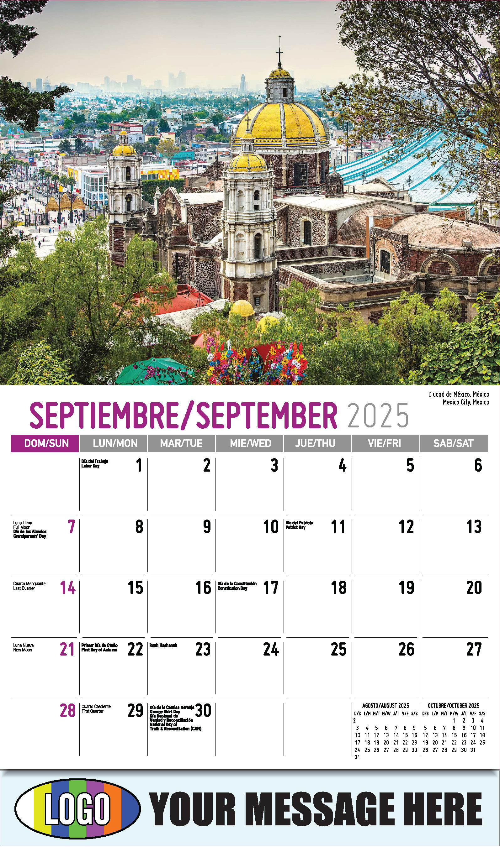 Latin America Scenic  2025 Business Promo Calendar - September