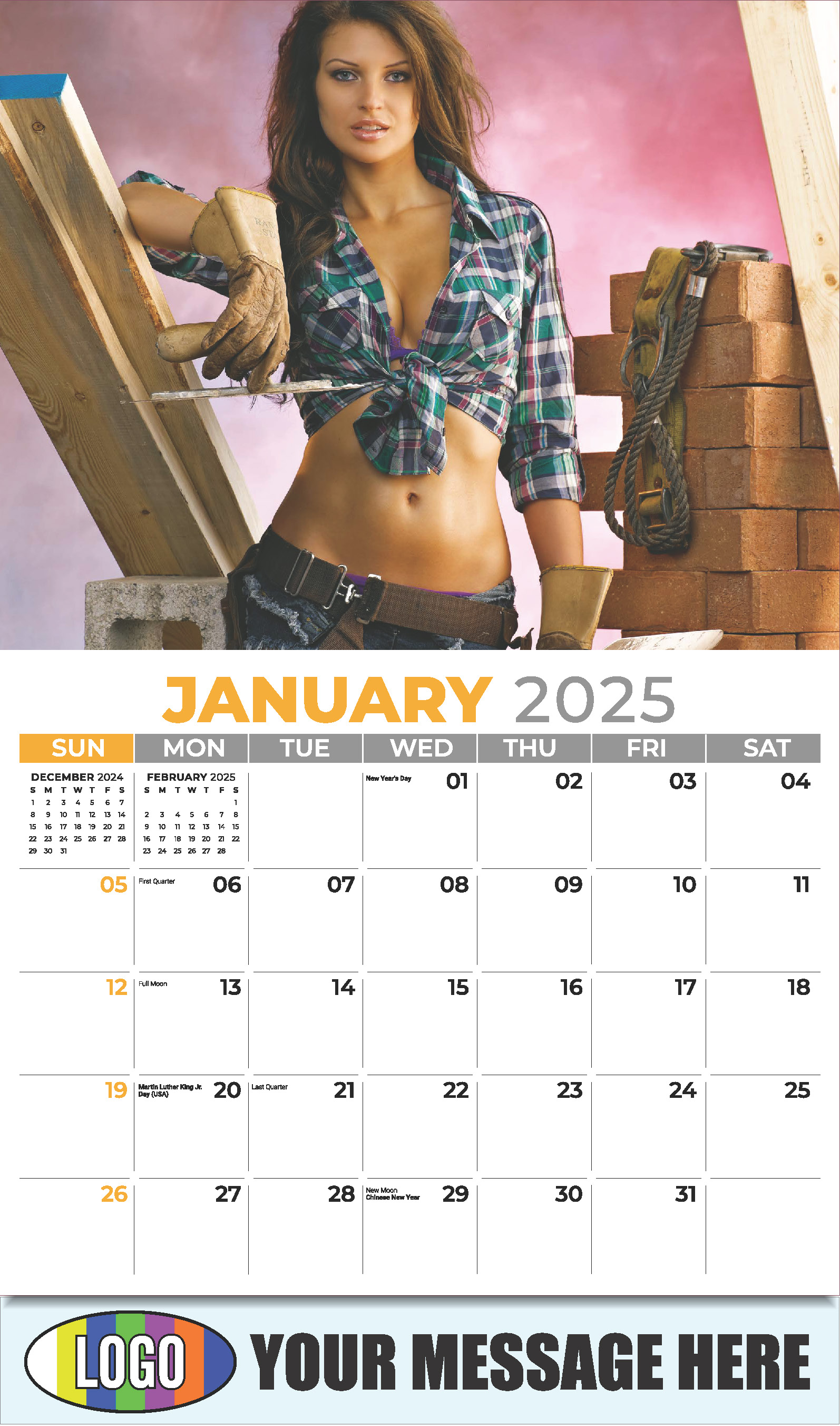 Building Bades 2025 Business Promotional Calendar - January