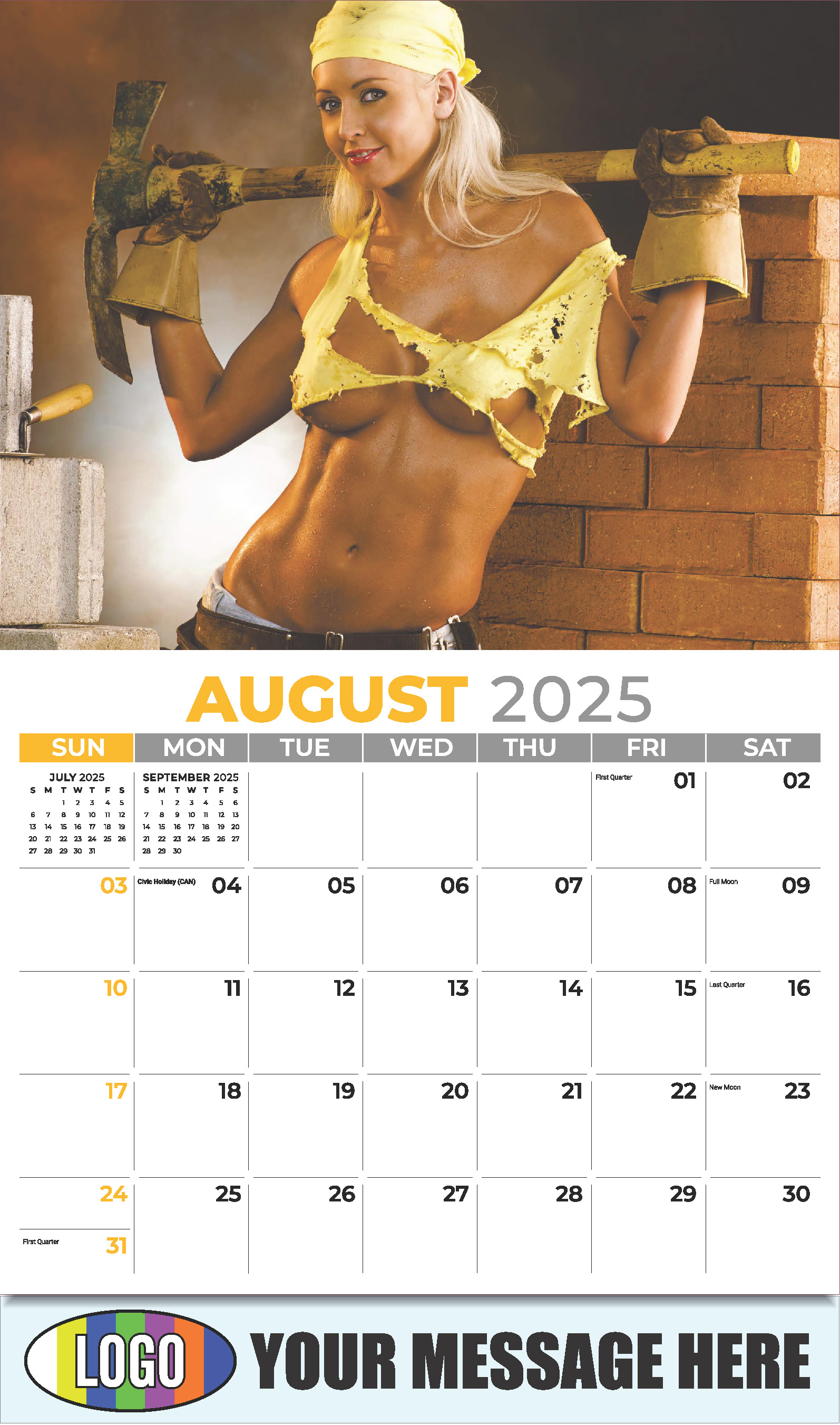 Building Bades 2025 Business Promotional Calendar - August