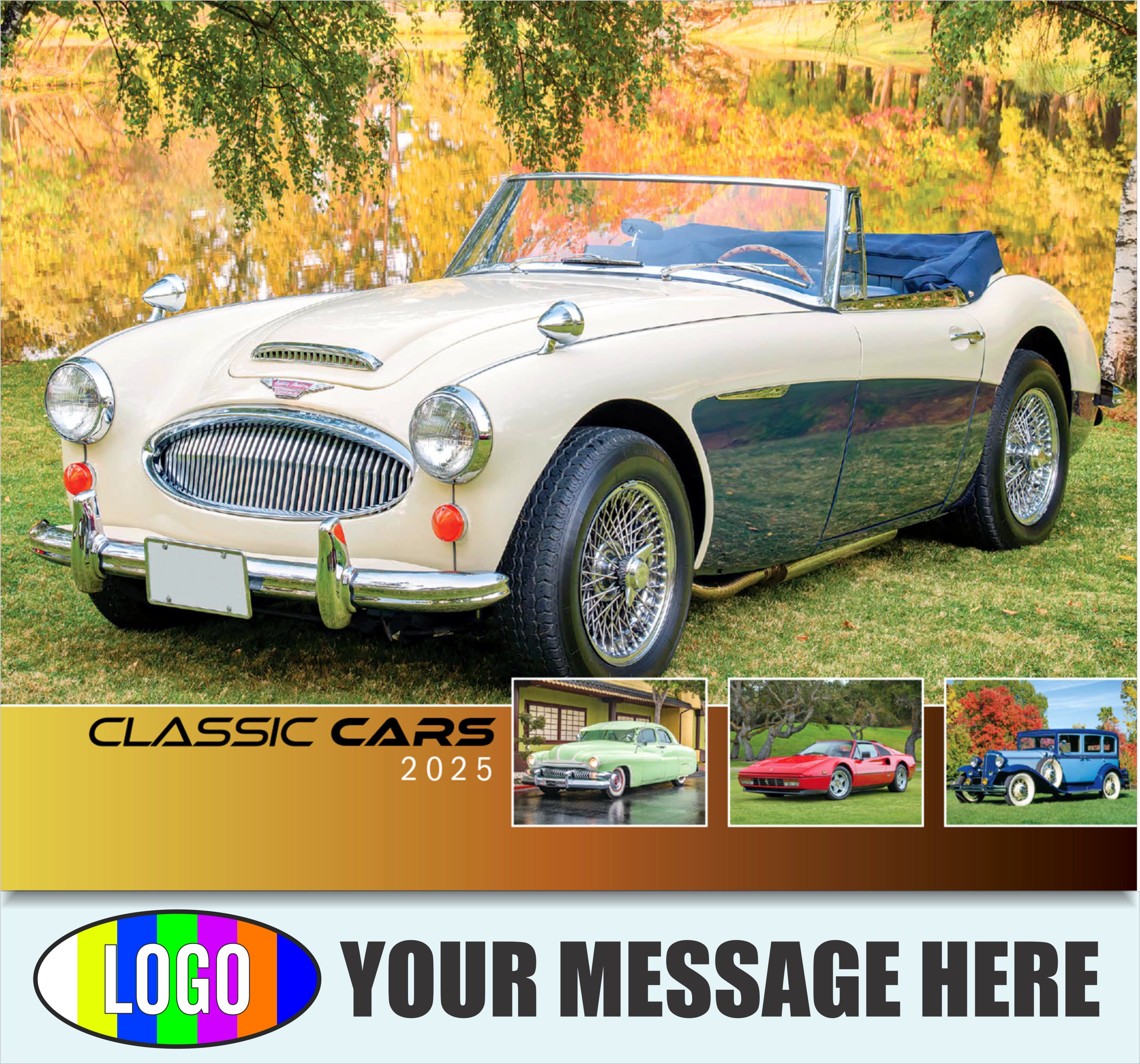 Classic Cars 2025 Automotive Business Promo Calendar - cover