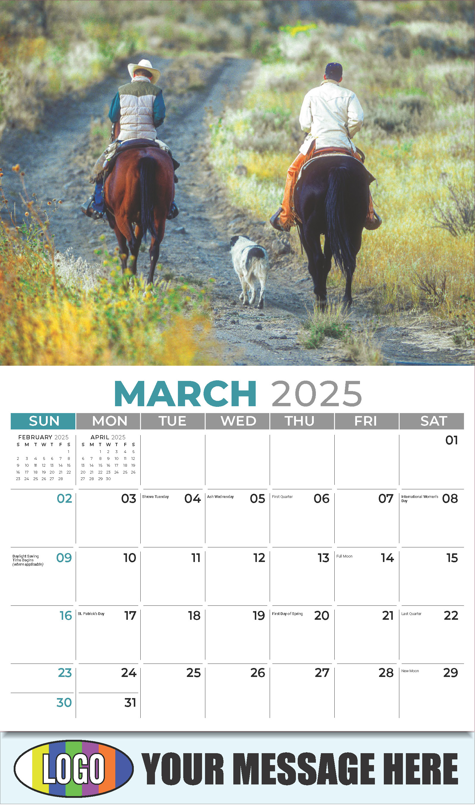 Country Spirit 2025 Business Advertising Calendar - March