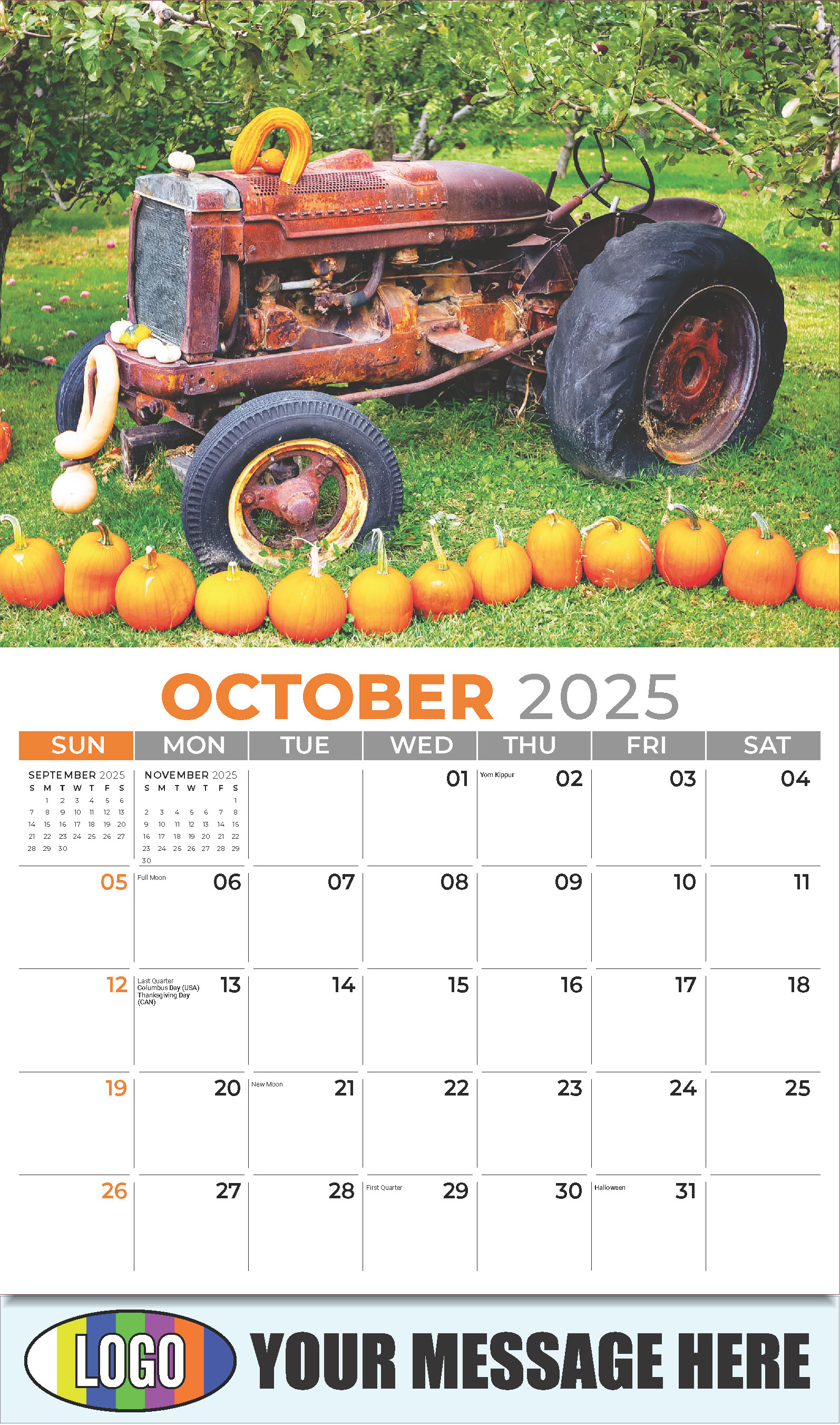 Country Spirit 2025 Business Advertising Calendar - October