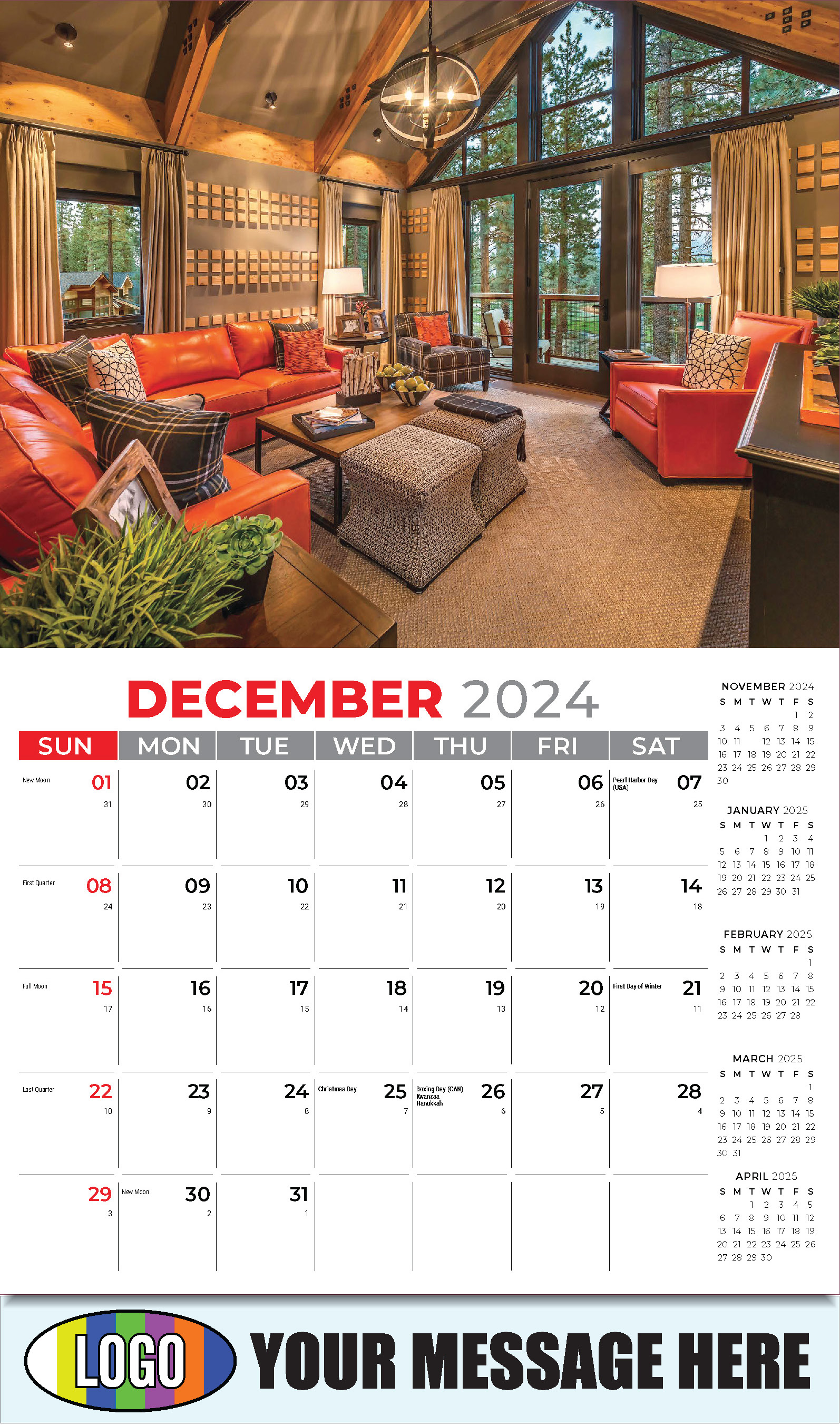 Decor and Design 2025 Interior Design Business Promotional Calendar - December_a