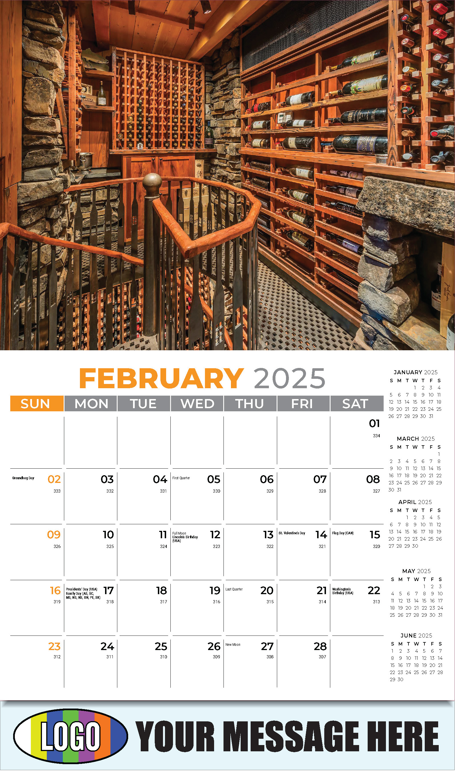 Decor and Design 2025 Interior Design Business Promotional Calendar - February