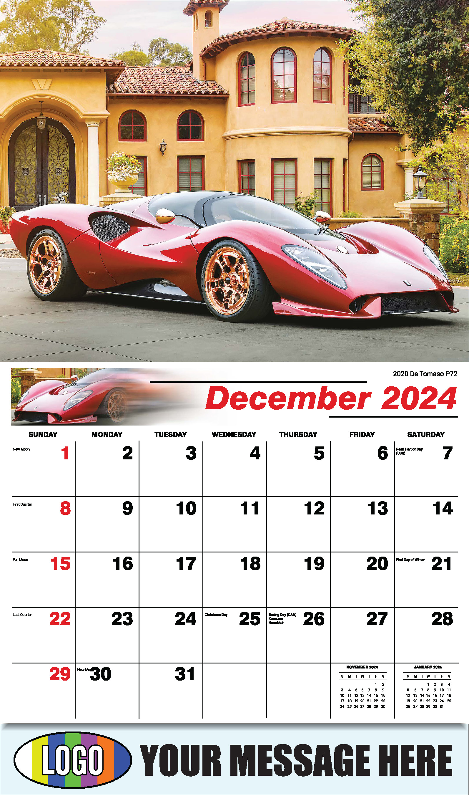 Exotic Cars 2025 Automotive Business Advertising Calendar - December_a