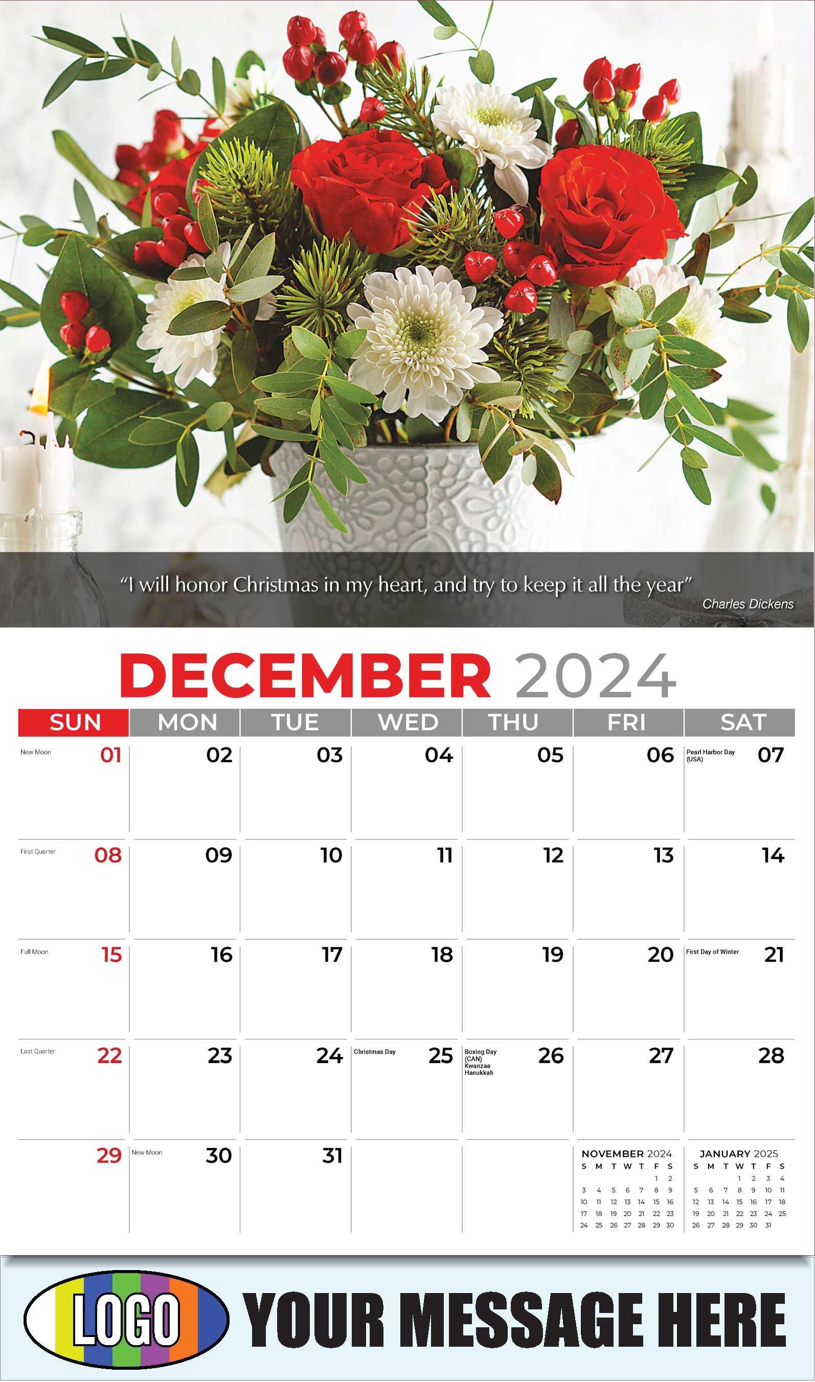 Flowers and Gardens 2025 Business Advertising Calendar - December_a