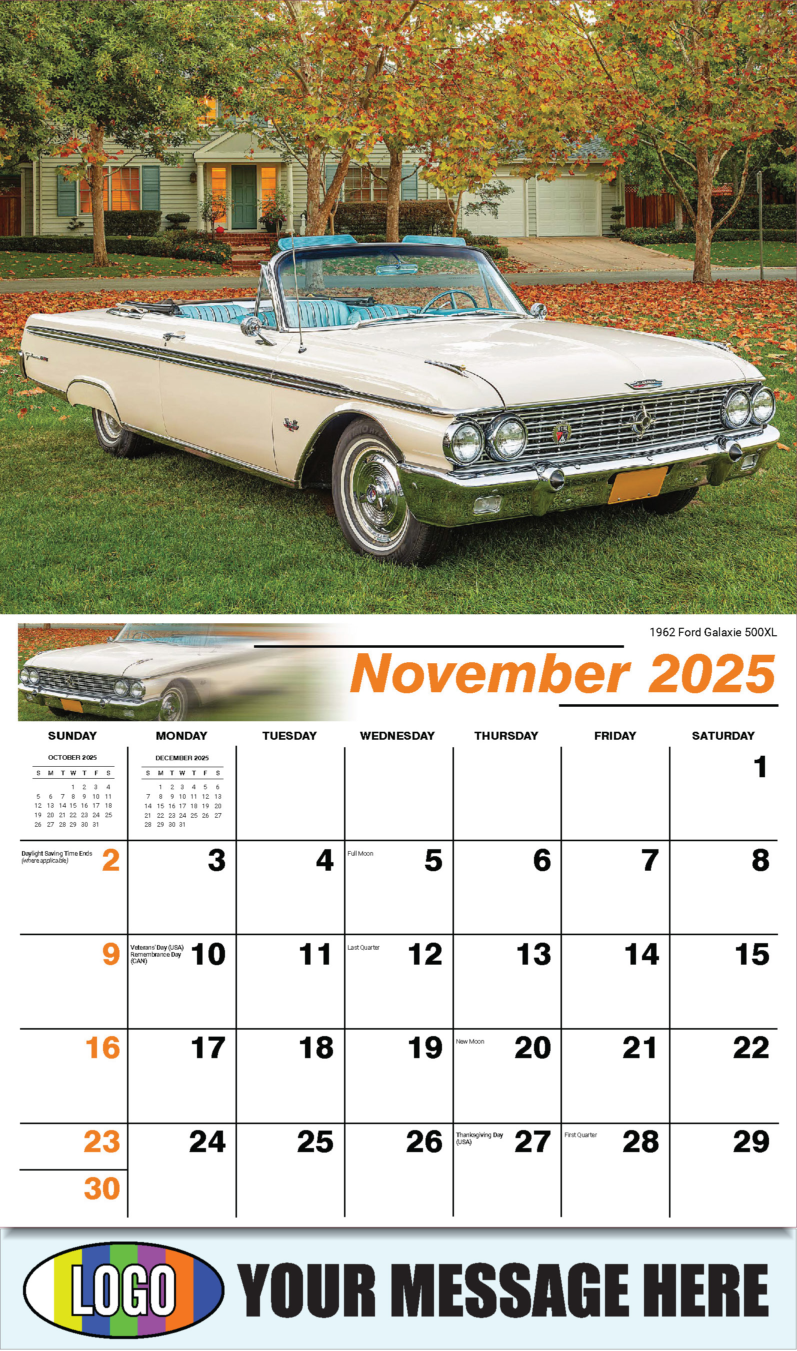 Ford Cars Wall Calendar 2025 Business Promotion low as 65¢