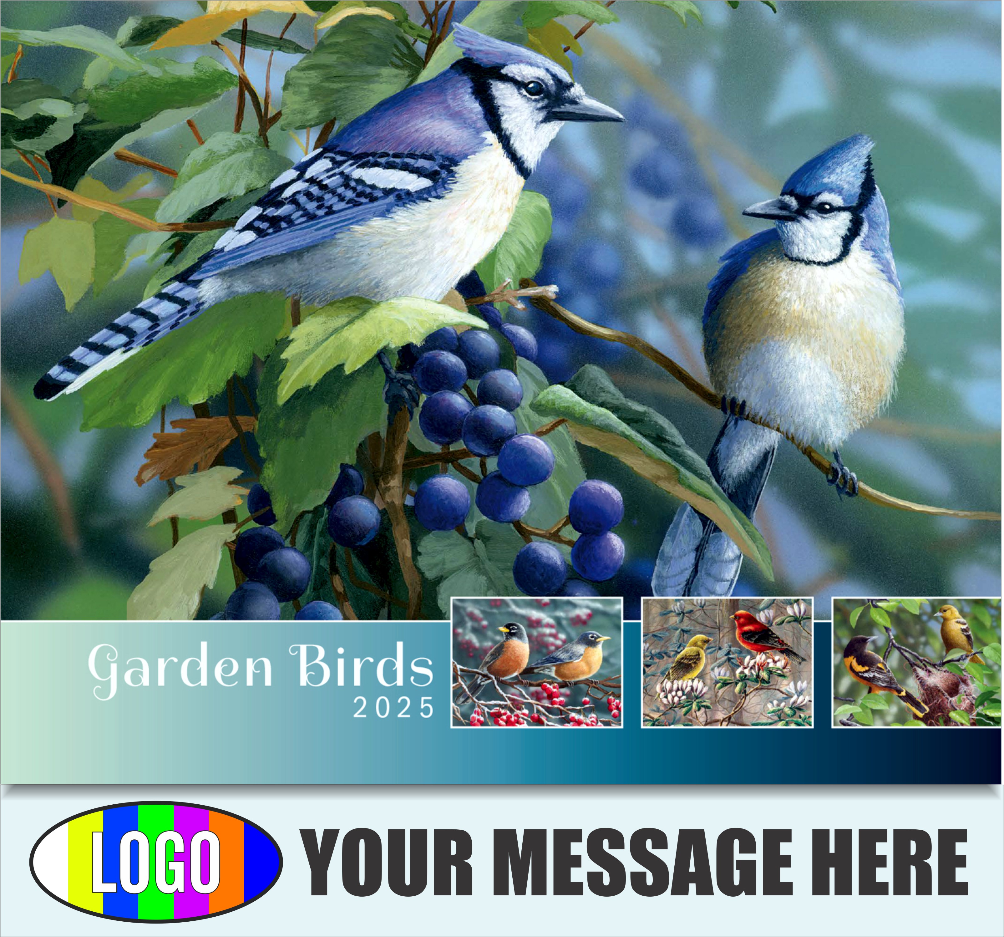 Garden Birds 2025 Business Promotional Calendar - cover