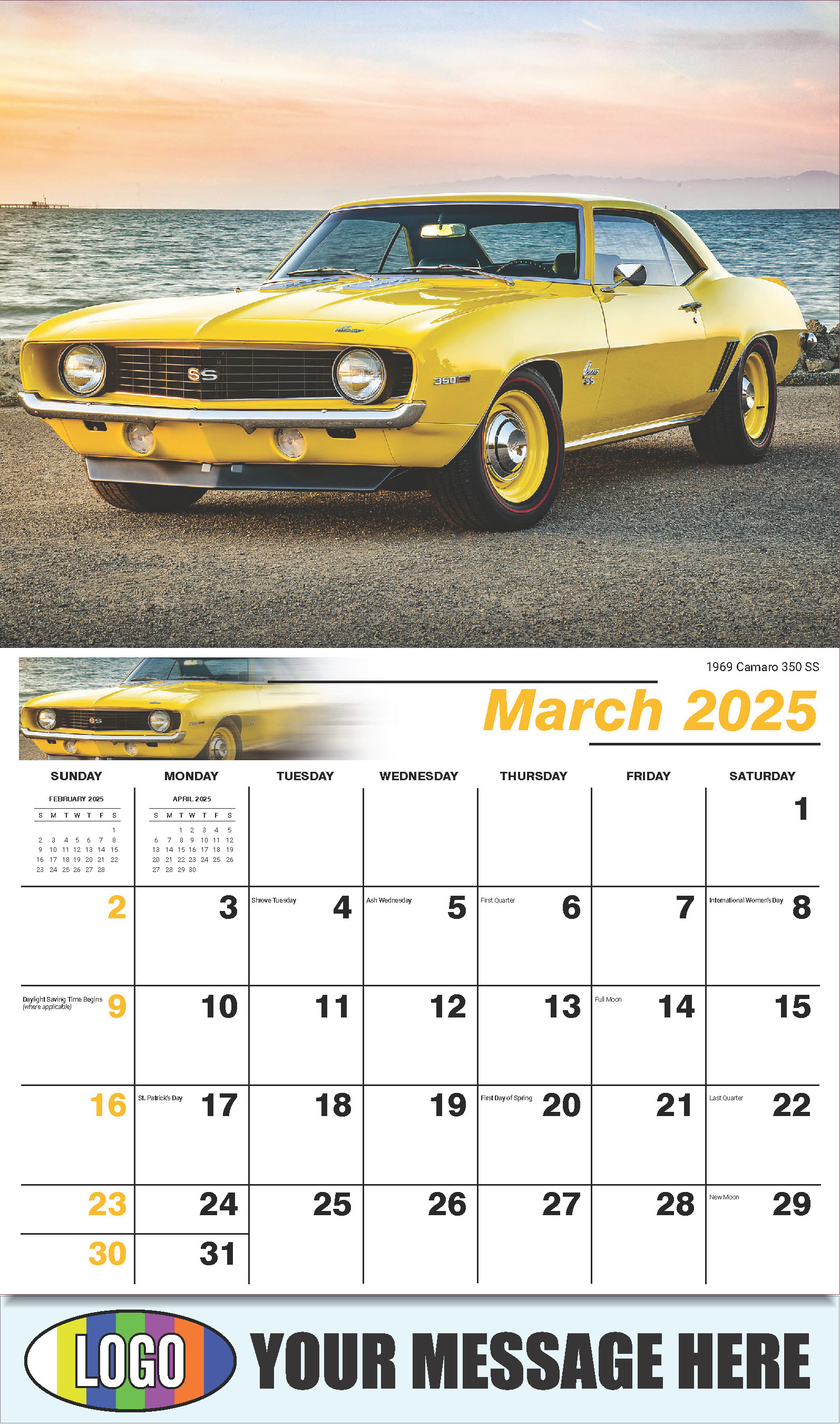 GM Classics 2025 Automotive Business Advertising Calendar - March