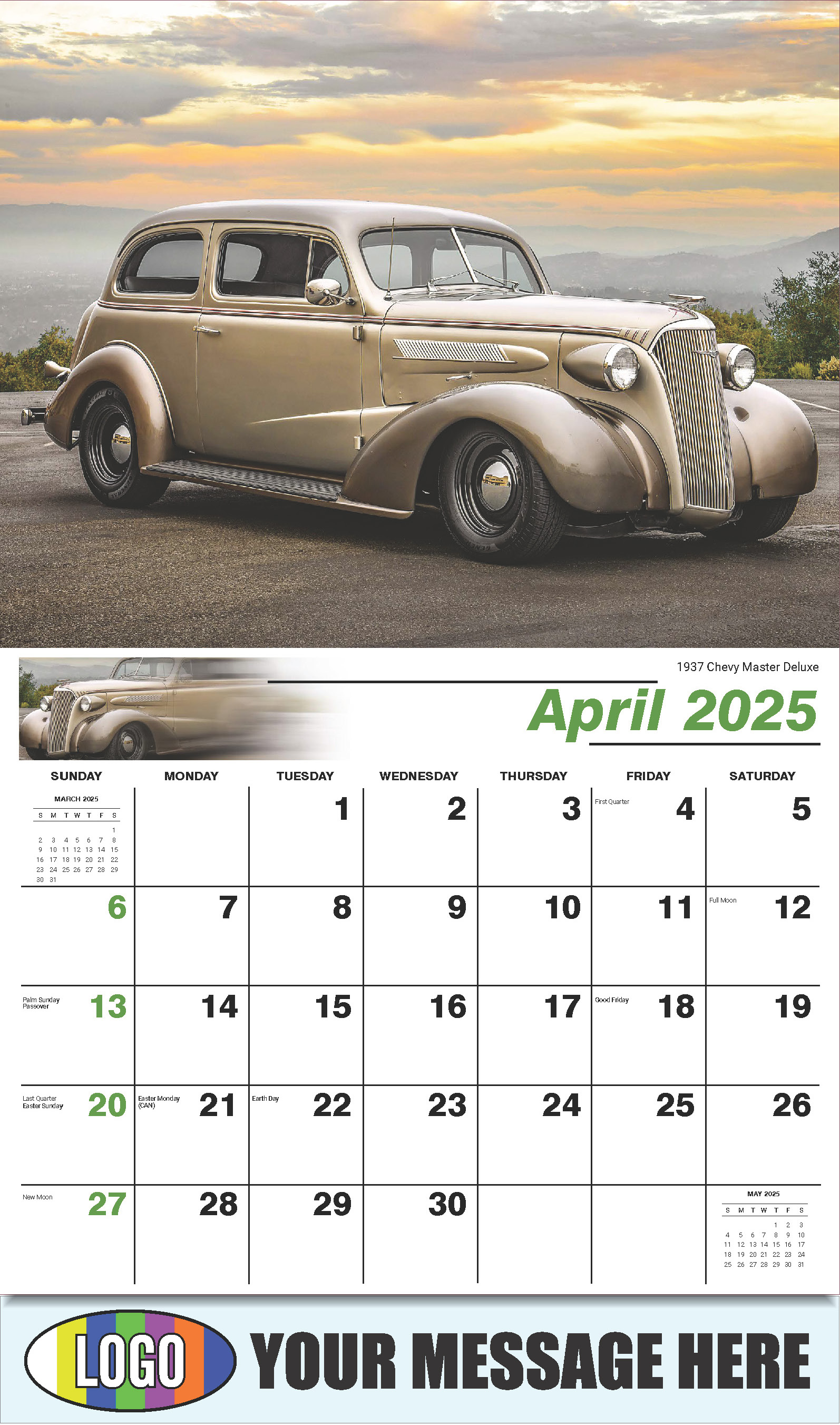 GM Classics 2025 Automotive Business Advertising Calendar - April