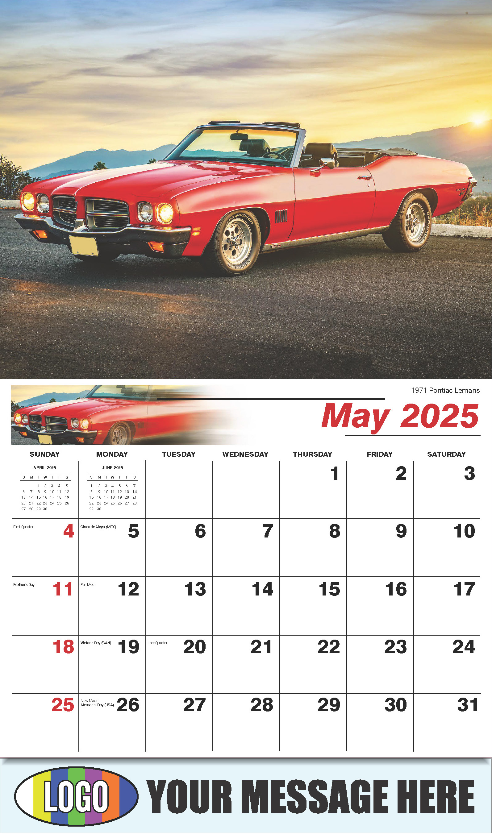 GM Classics 2025 Automotive Business Advertising Calendar - May