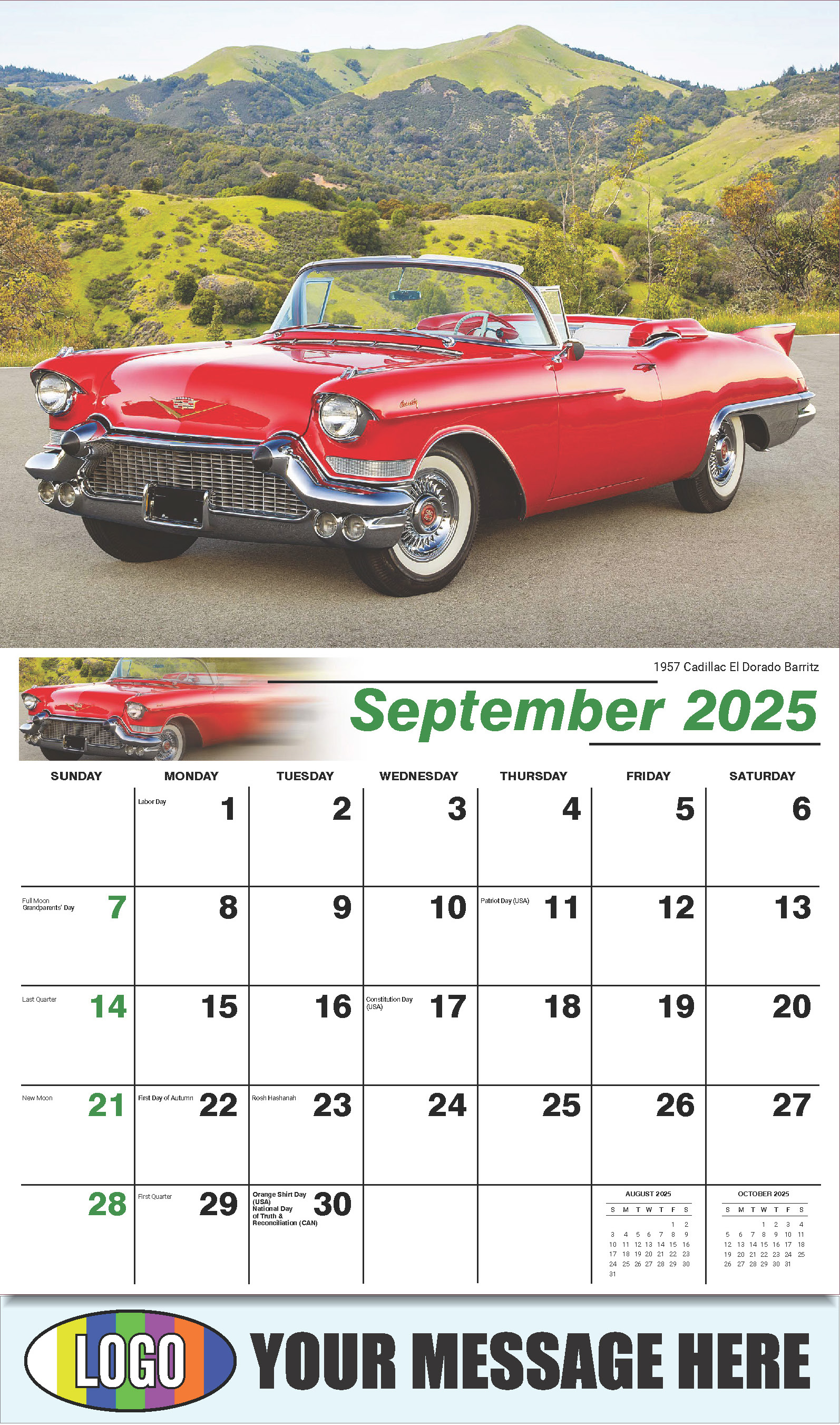 GM Classics 2025 Automotive Business Advertising Calendar - September
