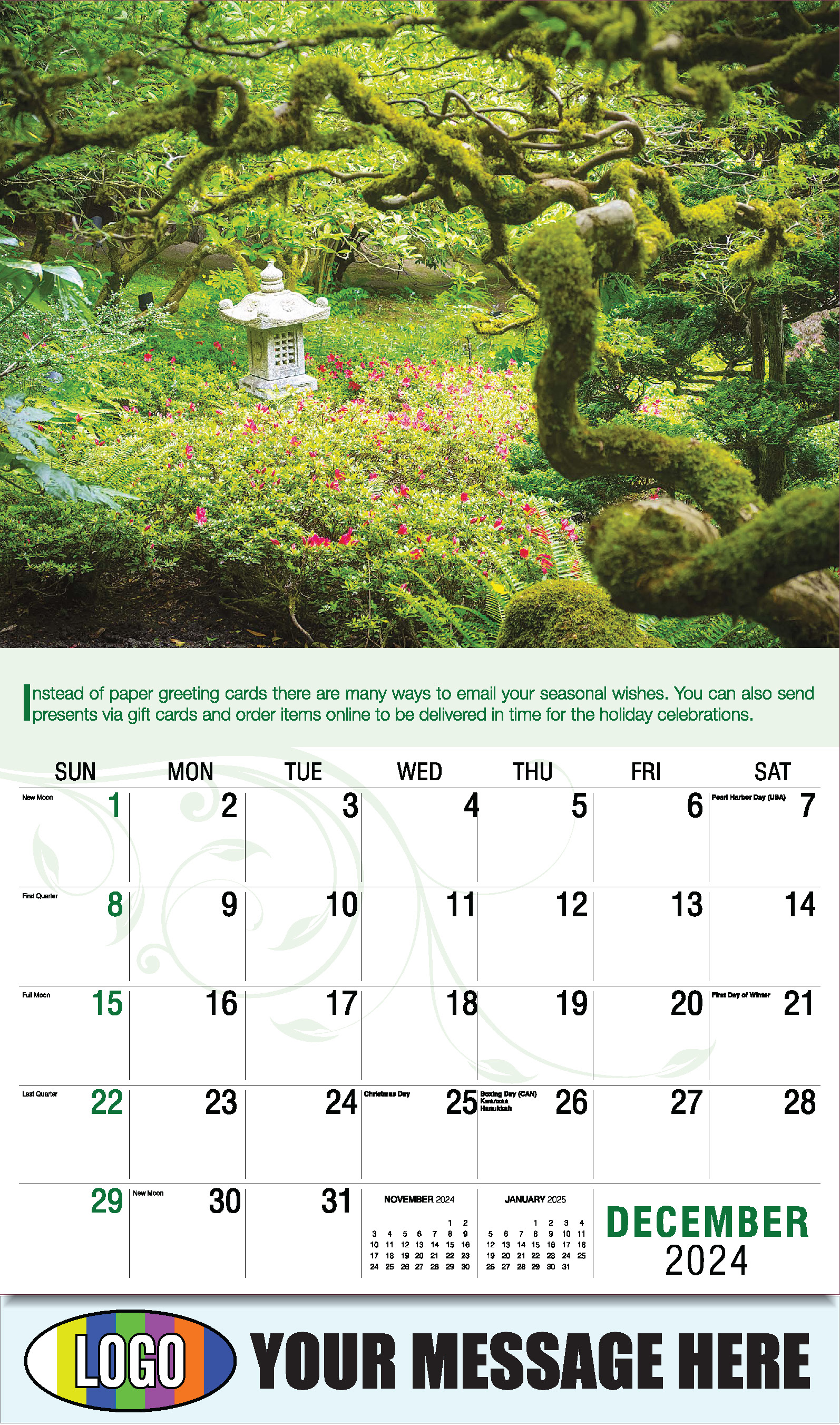 Go Green 2025 Business Promotion Calendar - December_a