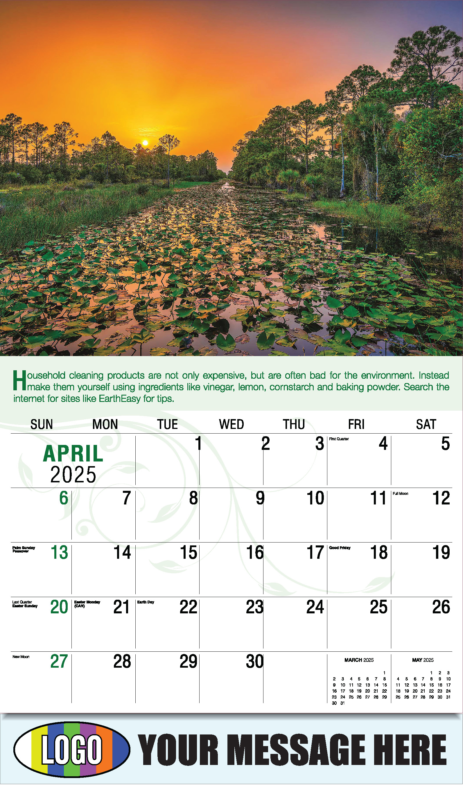 Go Green 2025 Business Promotion Calendar - April