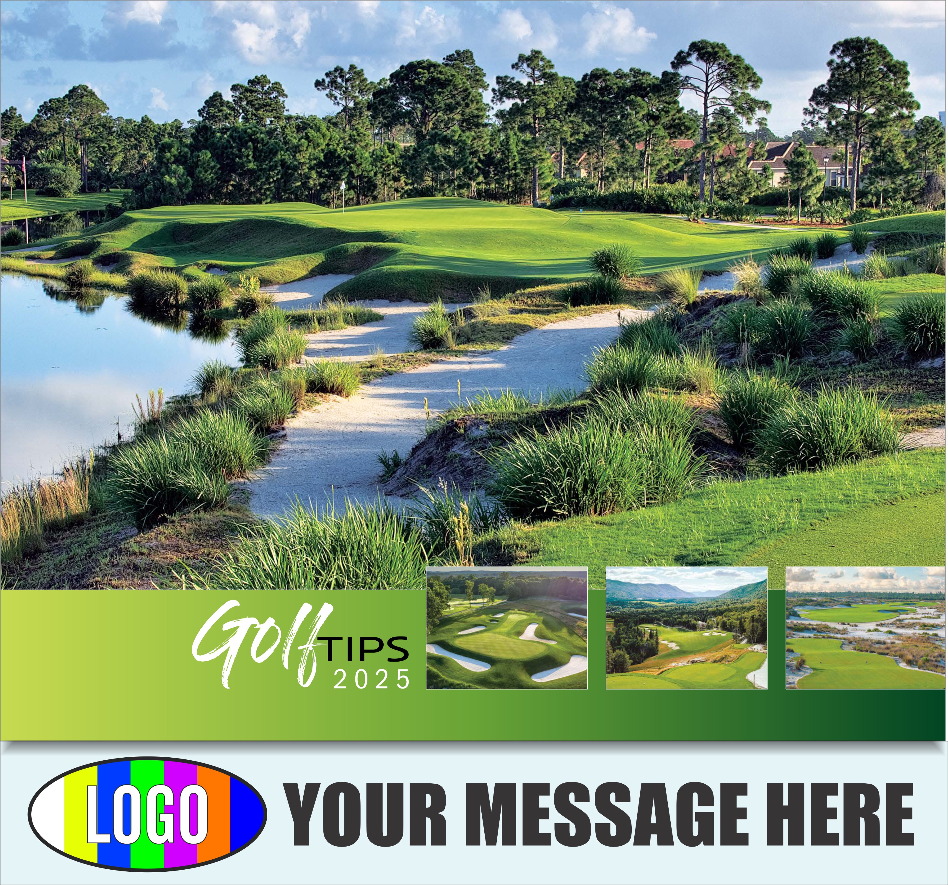 Golf Tips 2025 Business Promo Calendar - cover