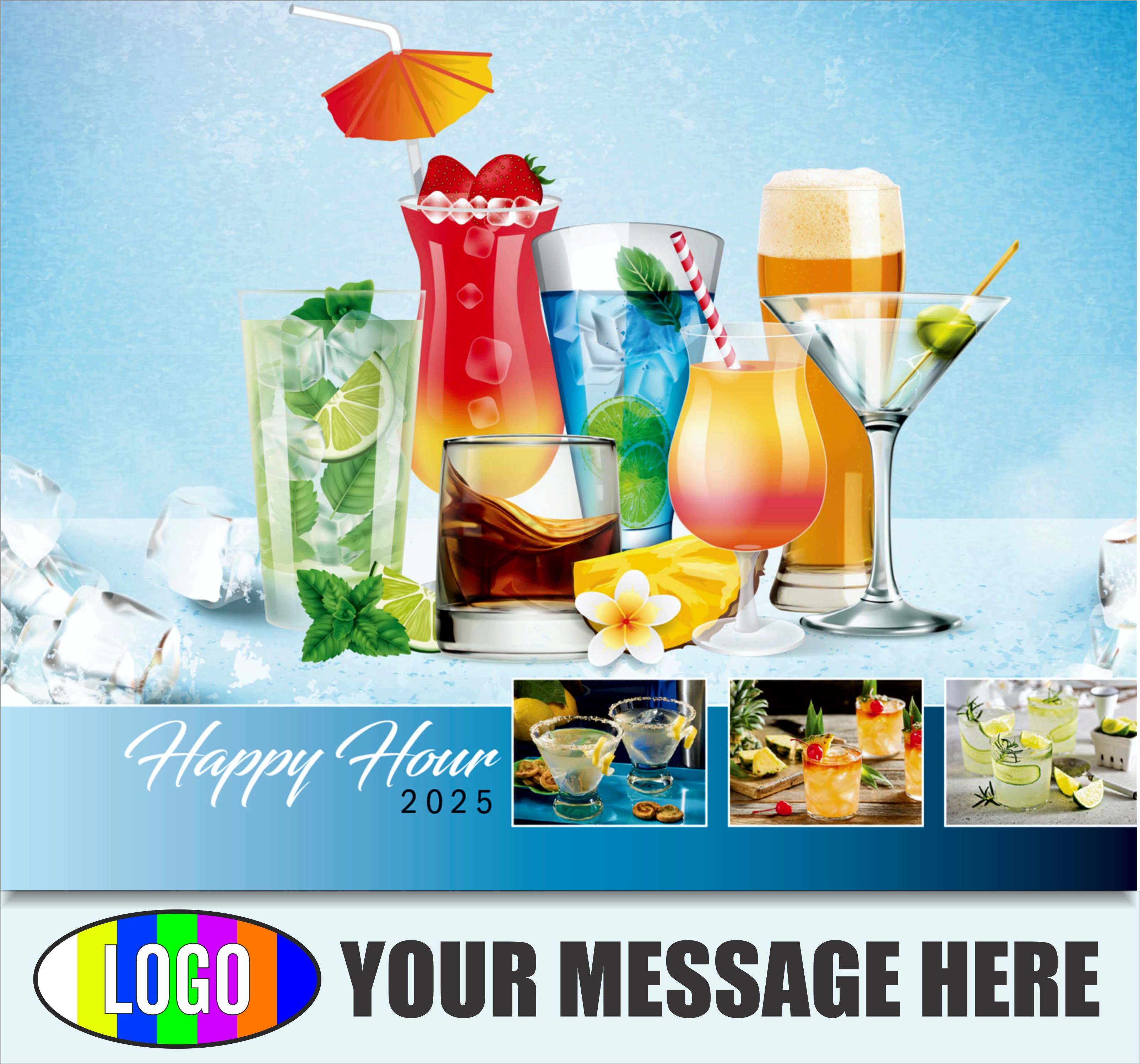 Happy Hour Cocktails 2025 Business Promotional Calendar - cover