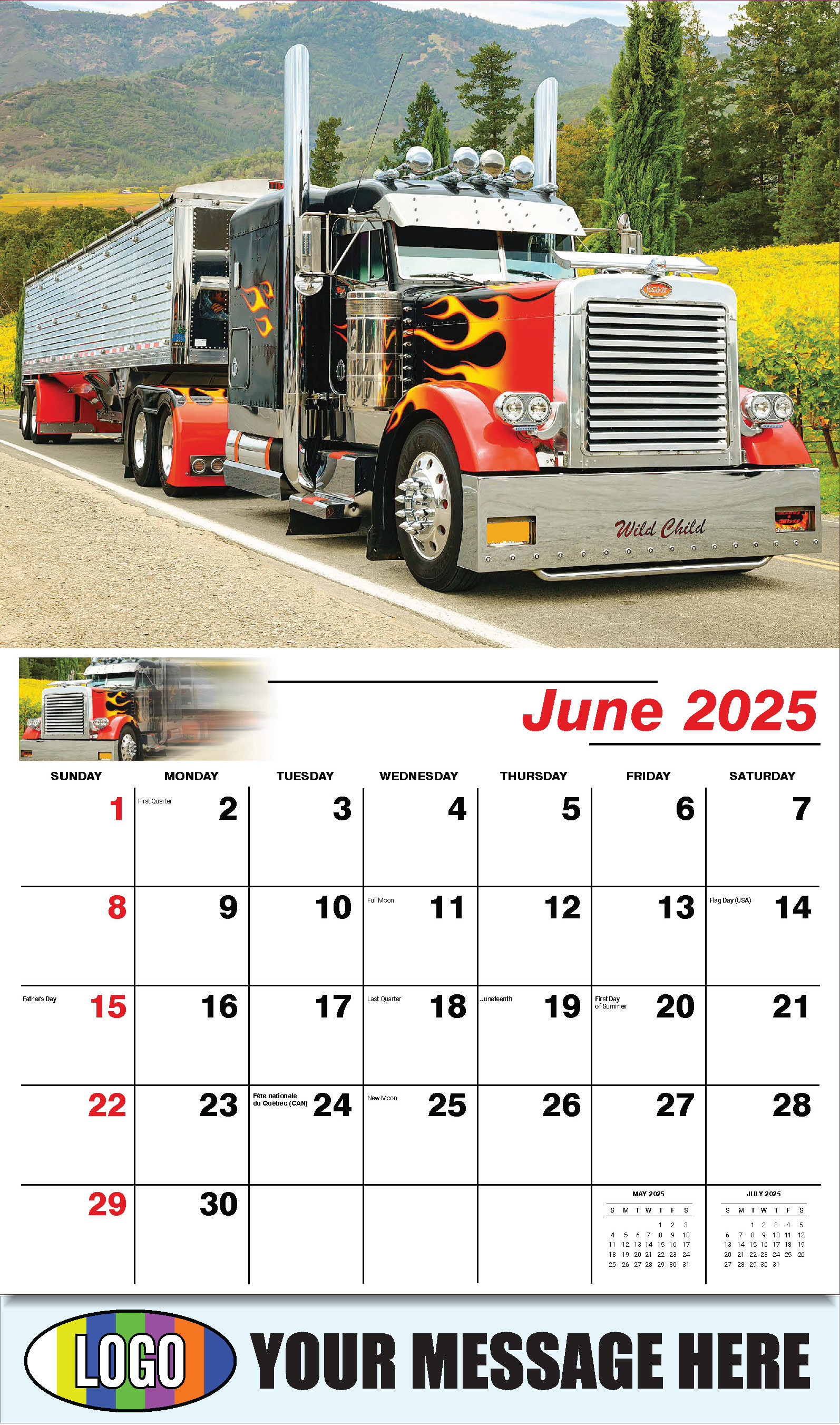 Kings of the Road 2025 Automotive Business Promotional Calendar - June