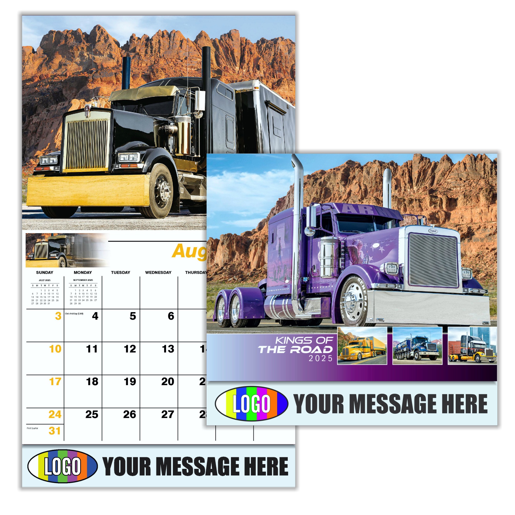2025 Semi Truck Calendar Zorah Thomasina