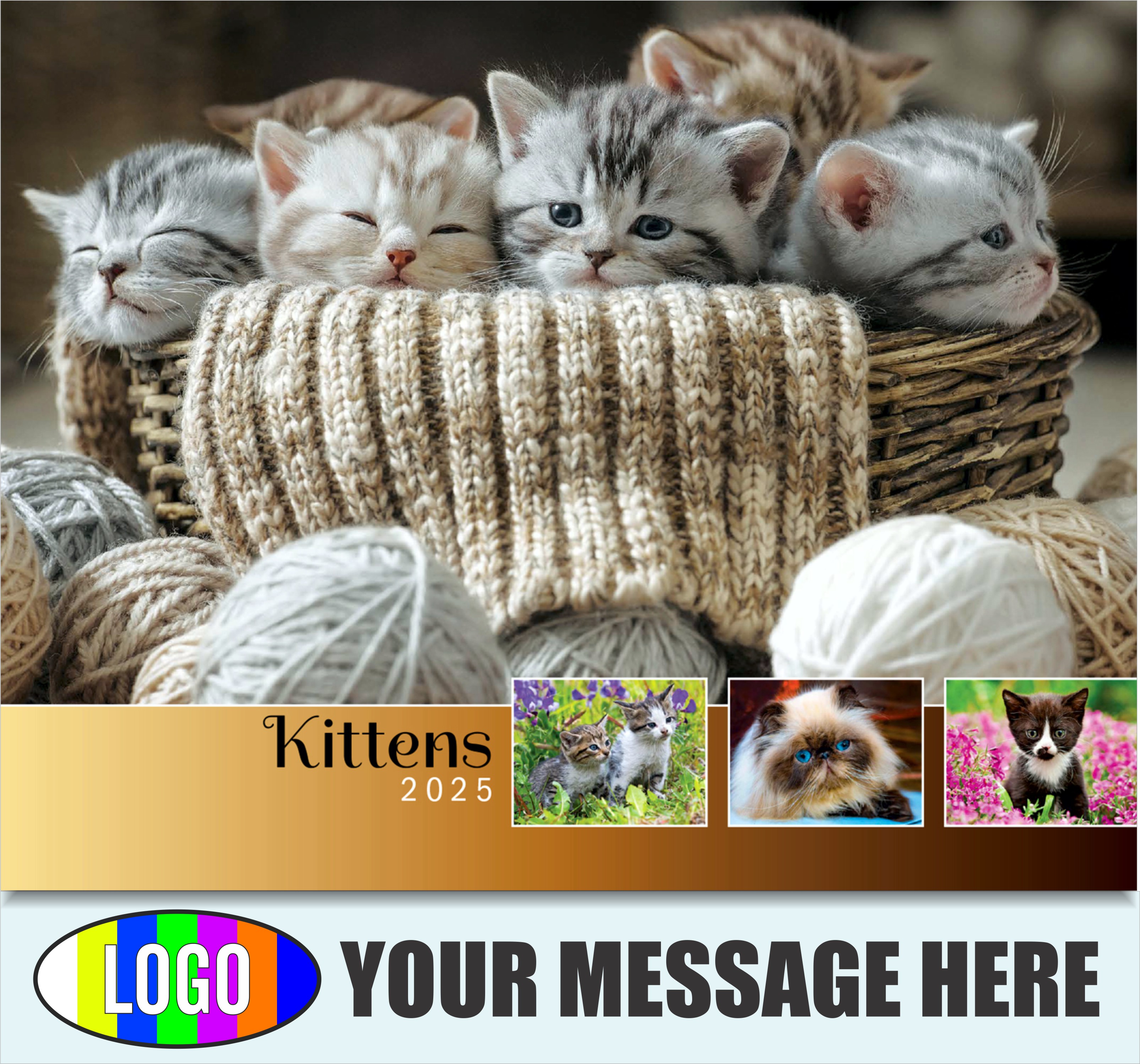 Kittens 2025 Business Promo Wall Calendar - cover