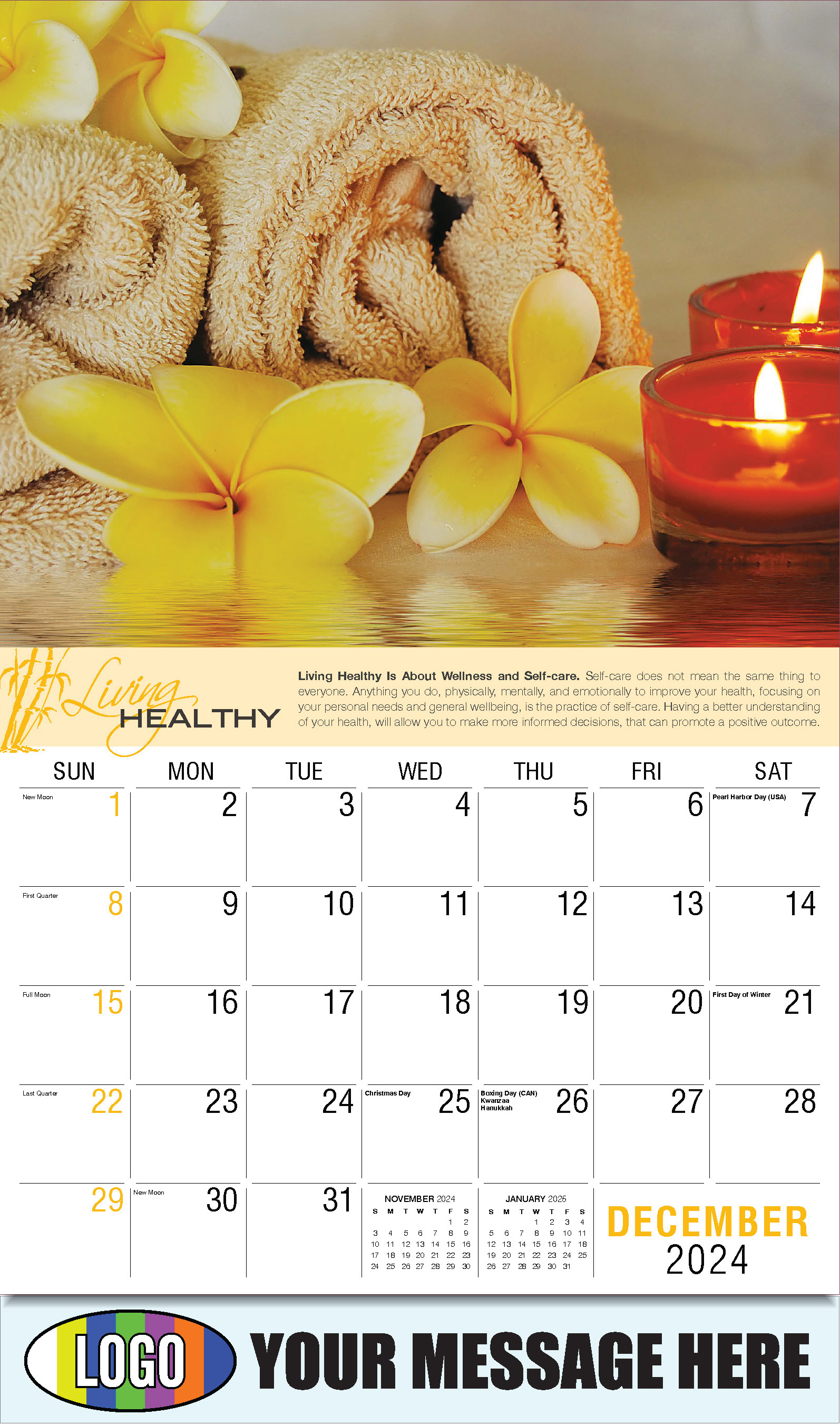 Living Healthy 2025 Business Promotional Calendar - December_a
