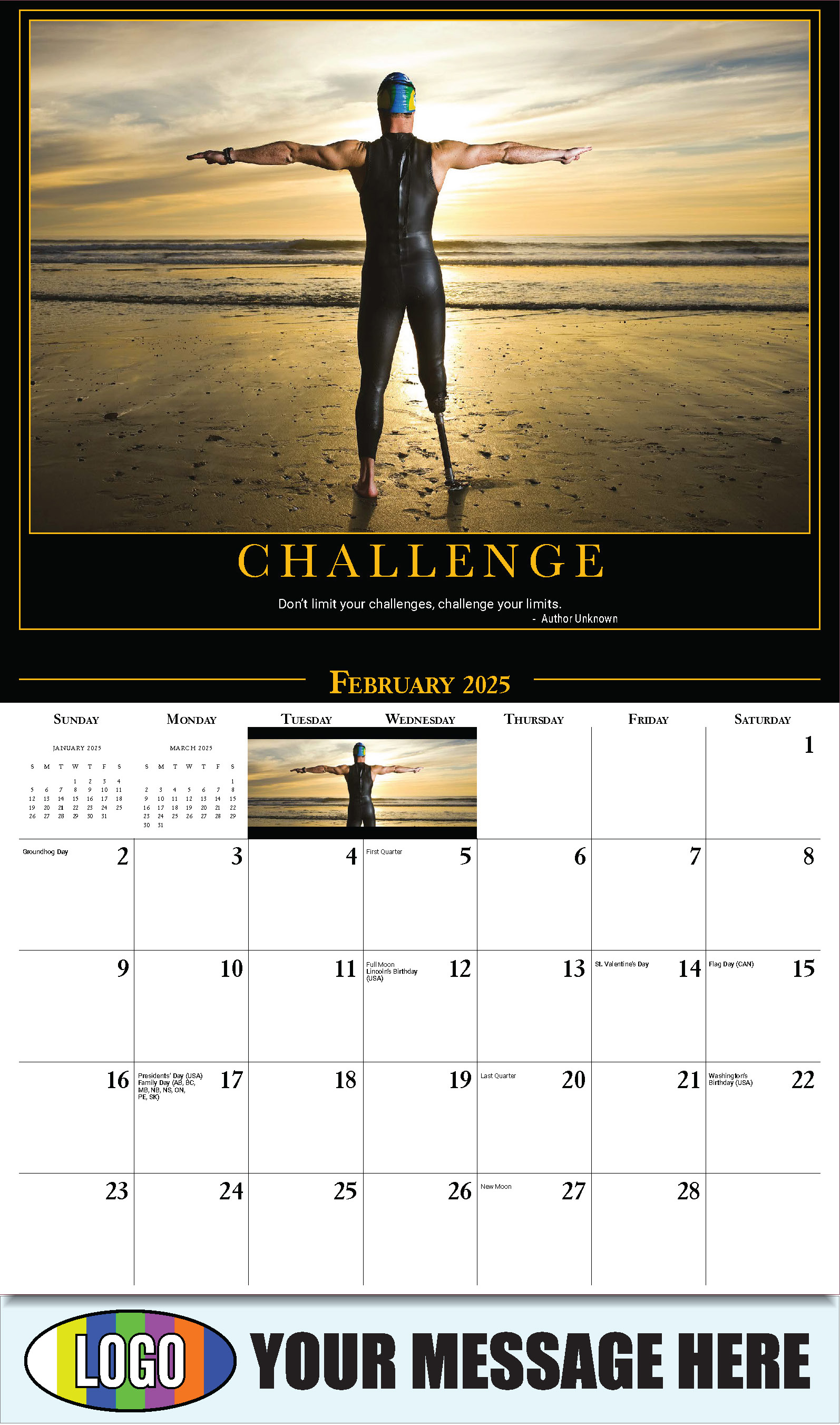 Motivational Quotes 2025 promotional calendar low as 65¢