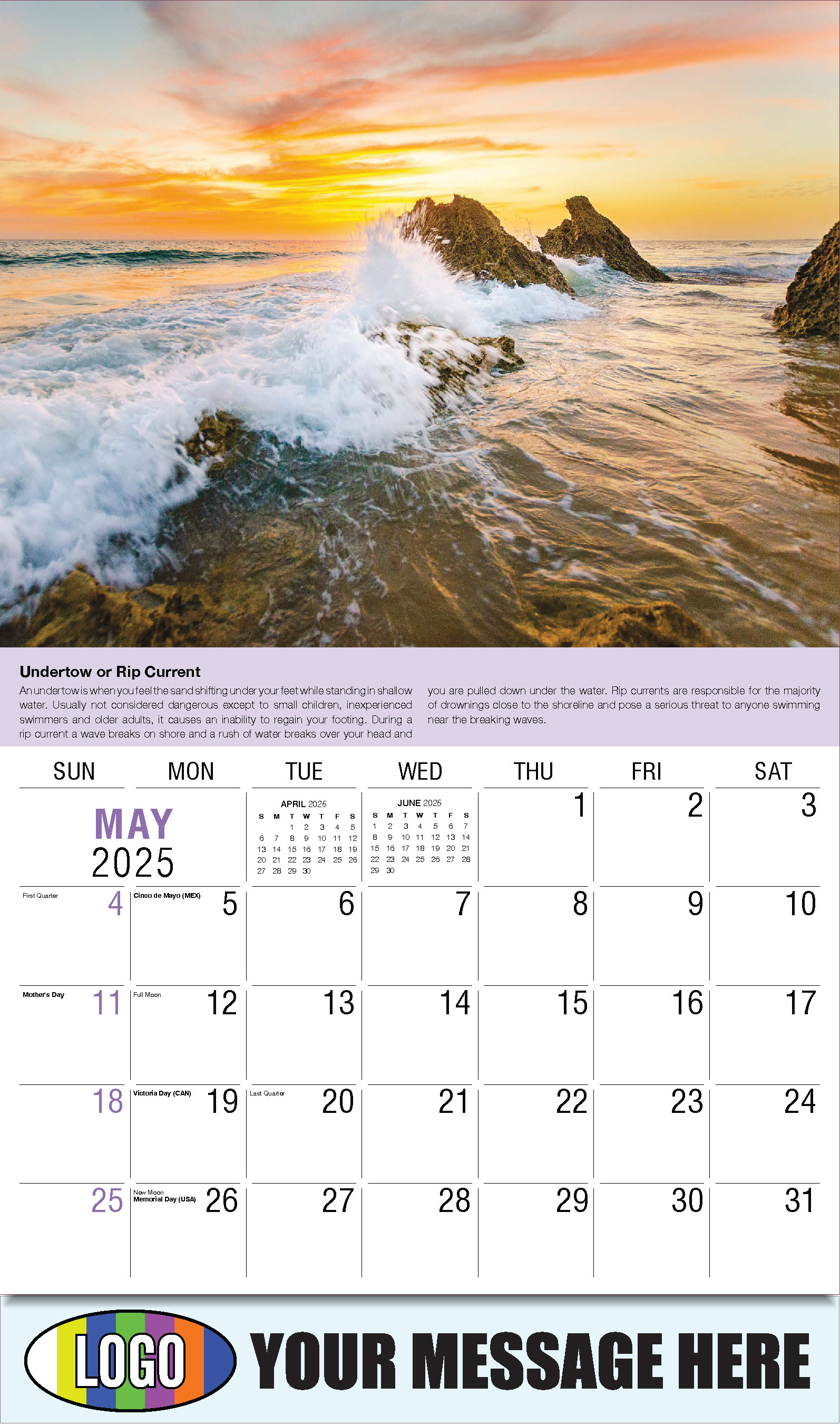 Planet Earth 2025 Business Promotional Wall Calendar - May