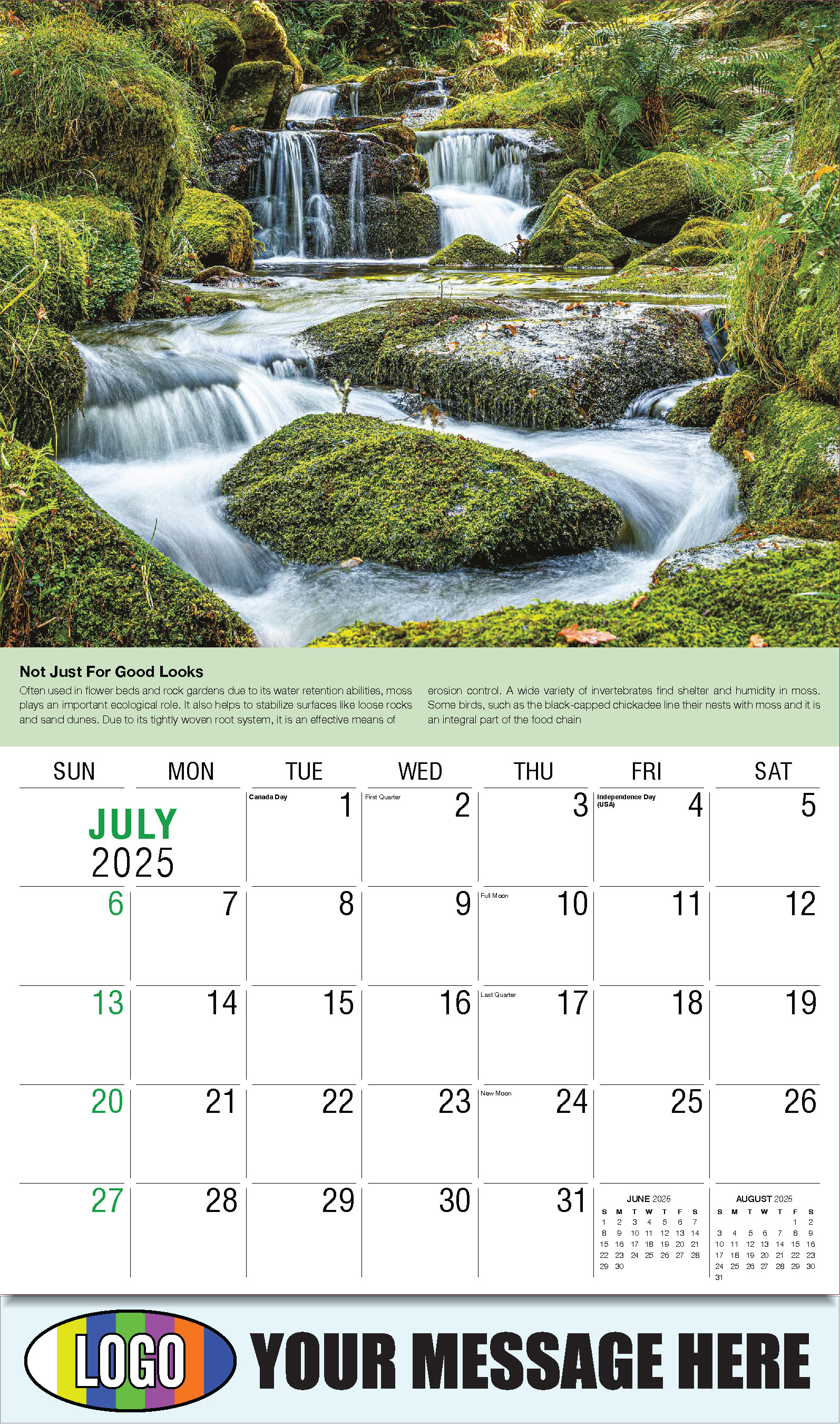 Planet Earth 2025 Business Promotional Wall Calendar - July