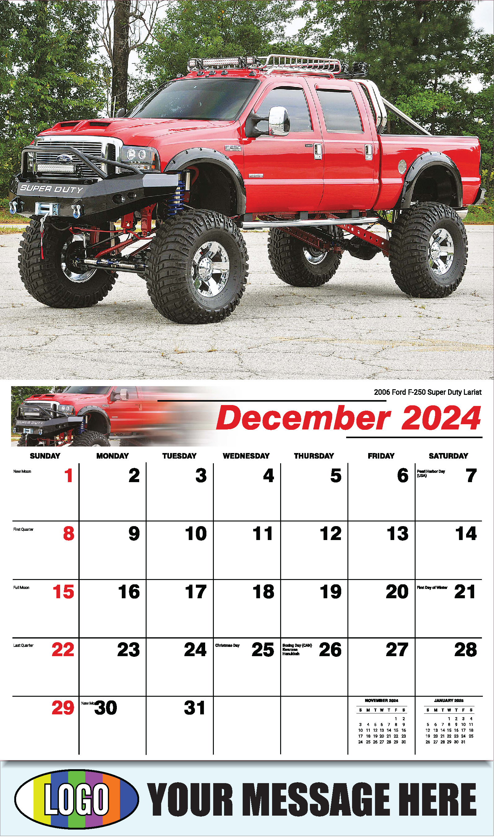 Pumped-Up Pickups 2025 Automotive Business Promo Calendar - December_a
