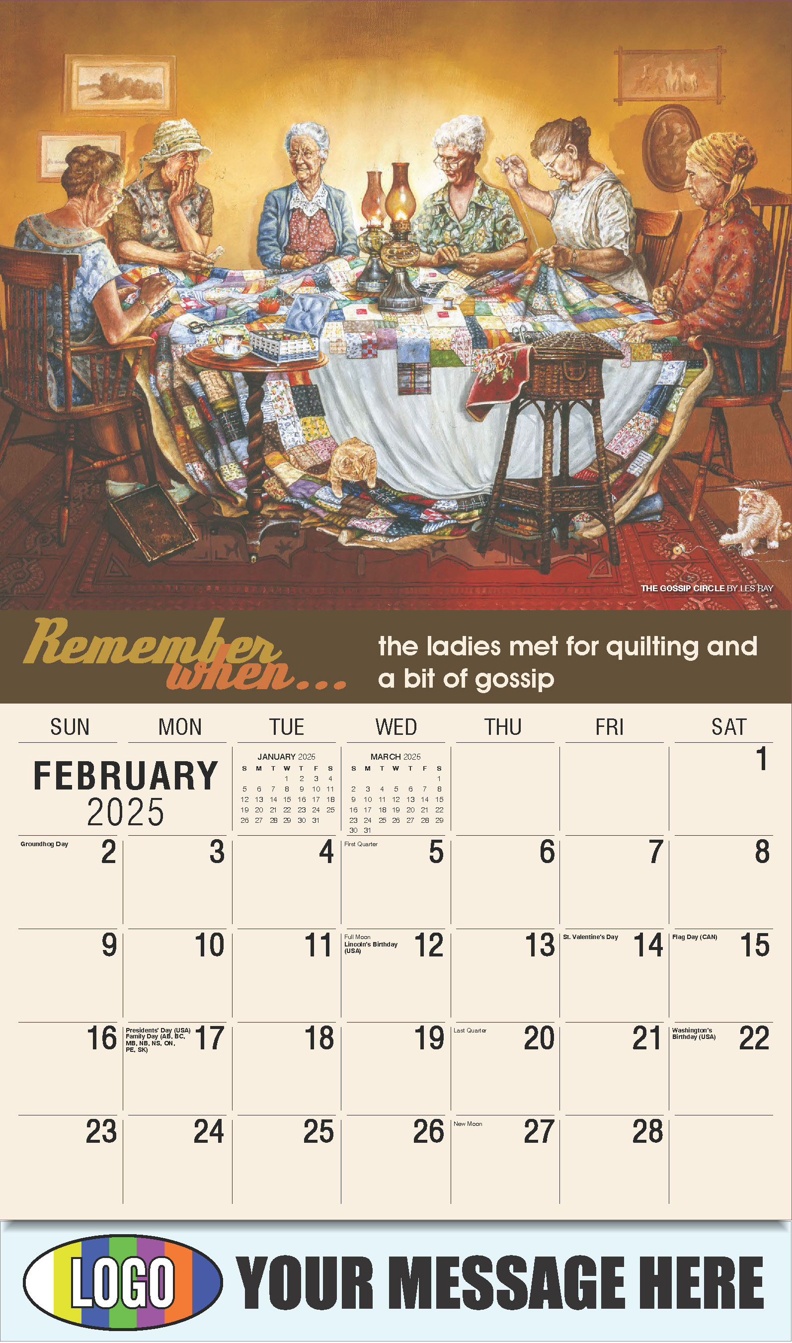 Remember When 2025 Business Advertising Calendar - February