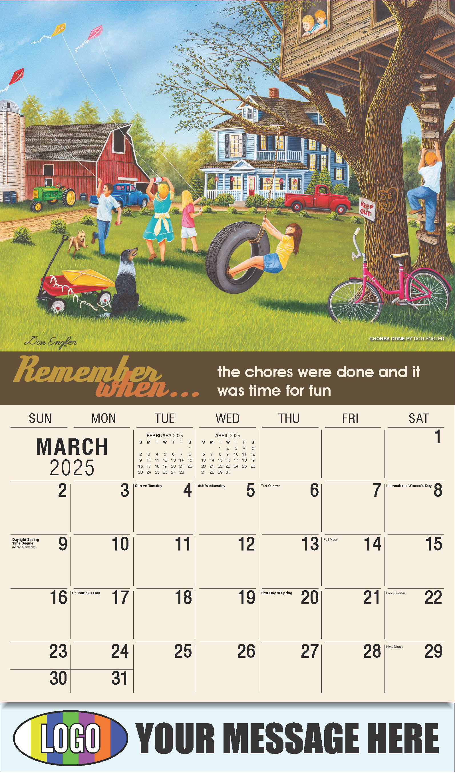 Remember When 2025 Business Advertising Calendar - March