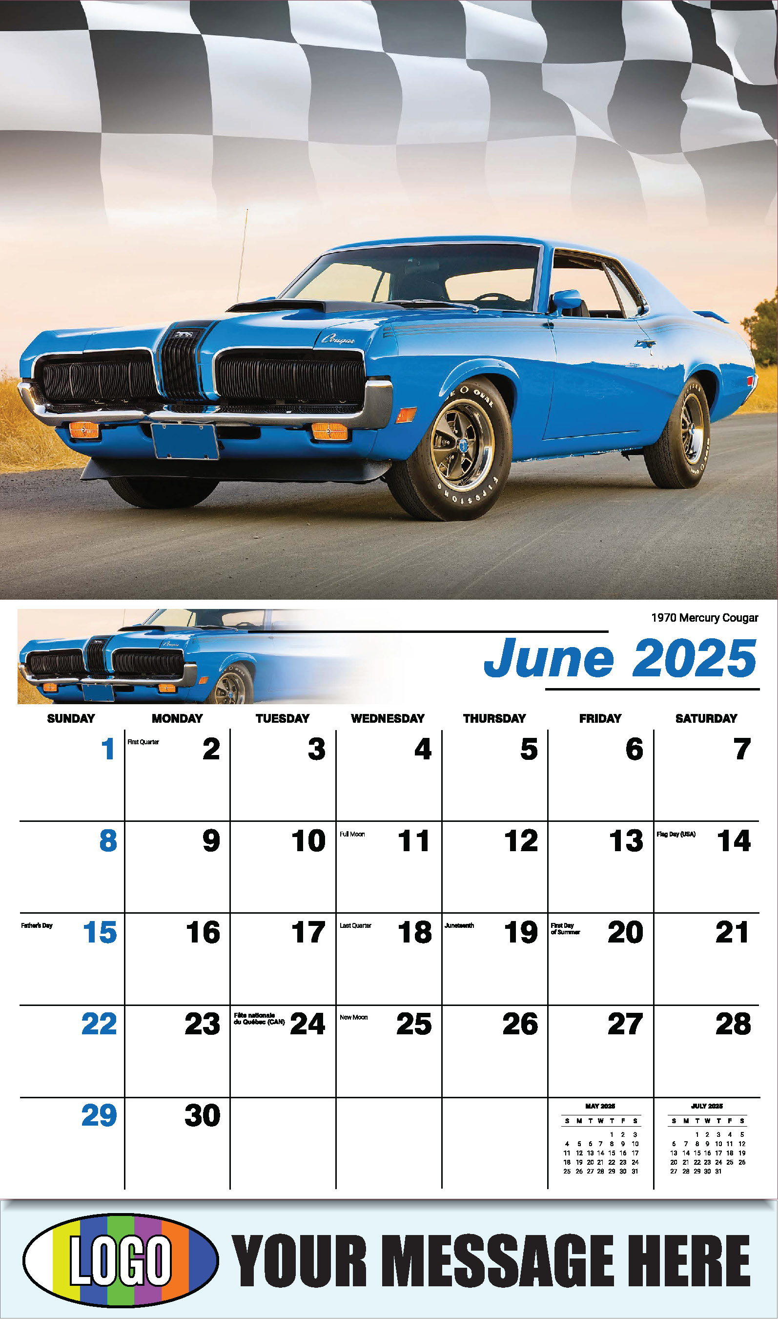 Road Warriors 2025 Automotive Business Promo Wall Calendar - June