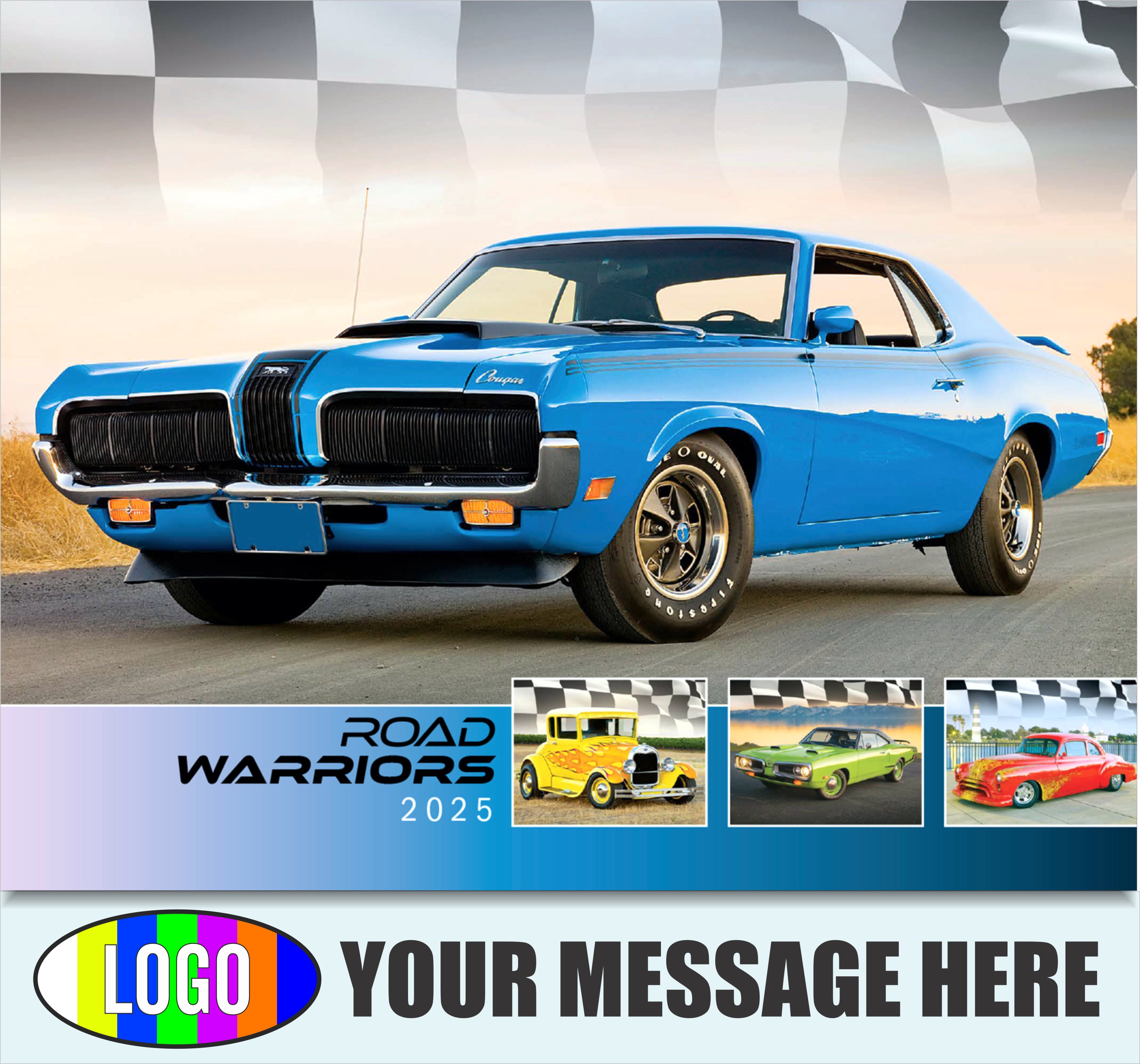 Road Warriors 2025 Automotive Business Promo Wall Calendar - cover