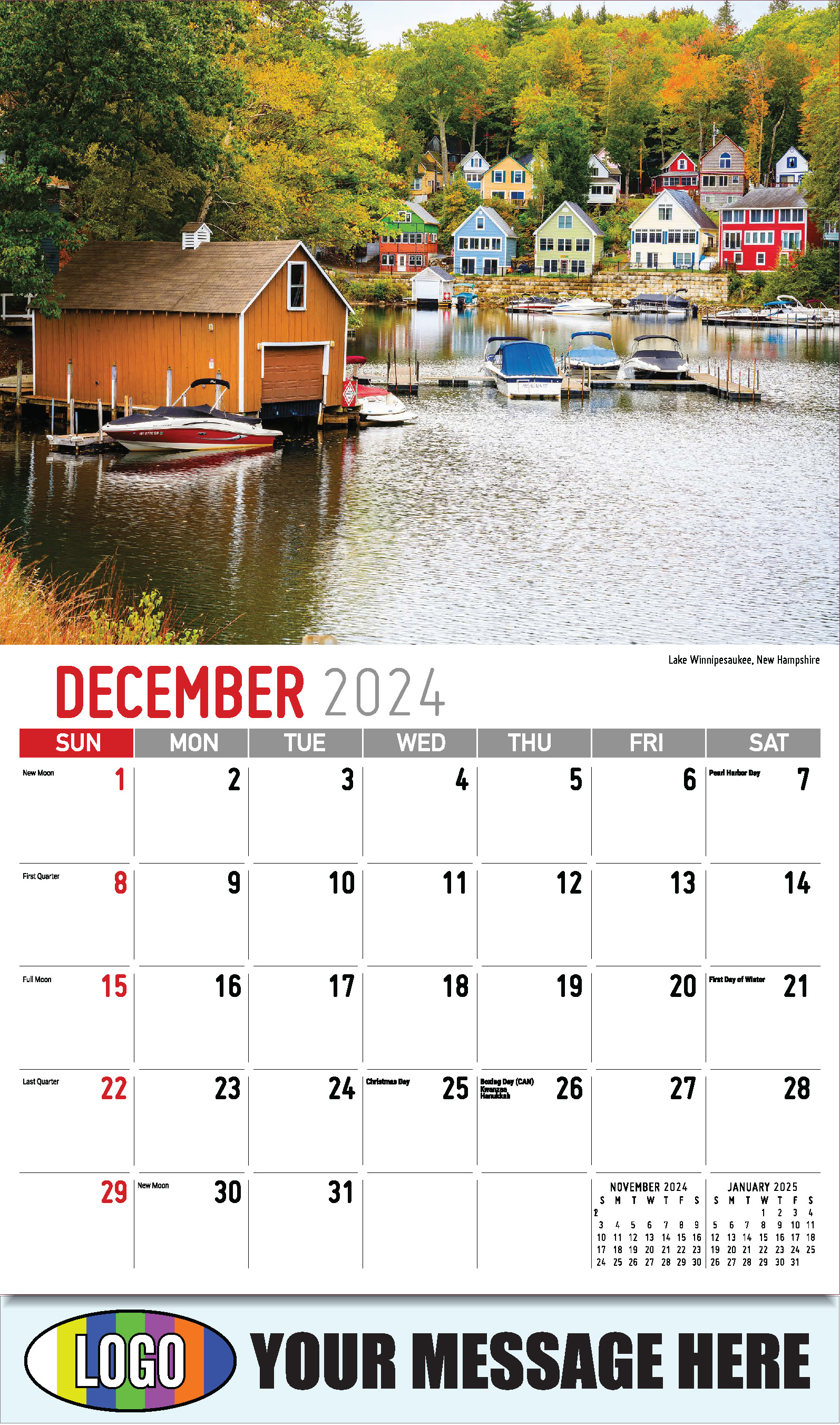 2025 Promo Calendar America Scenic Business Advertising low as 65¢