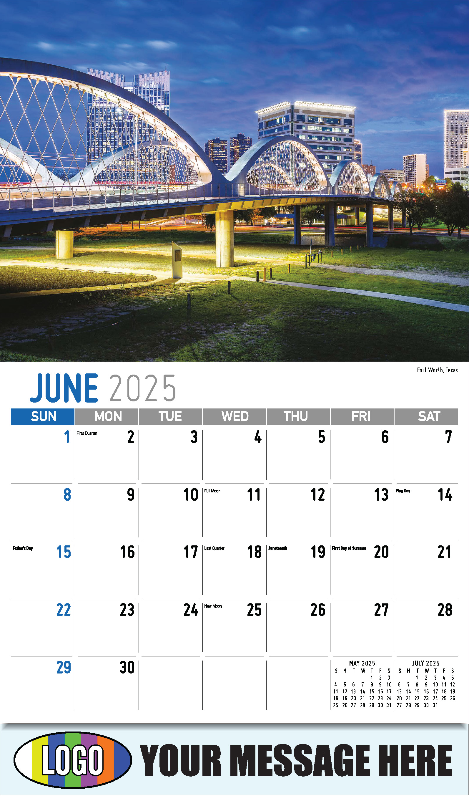 Scenes of America 2025 Business Advertising Wall Calendar - June
