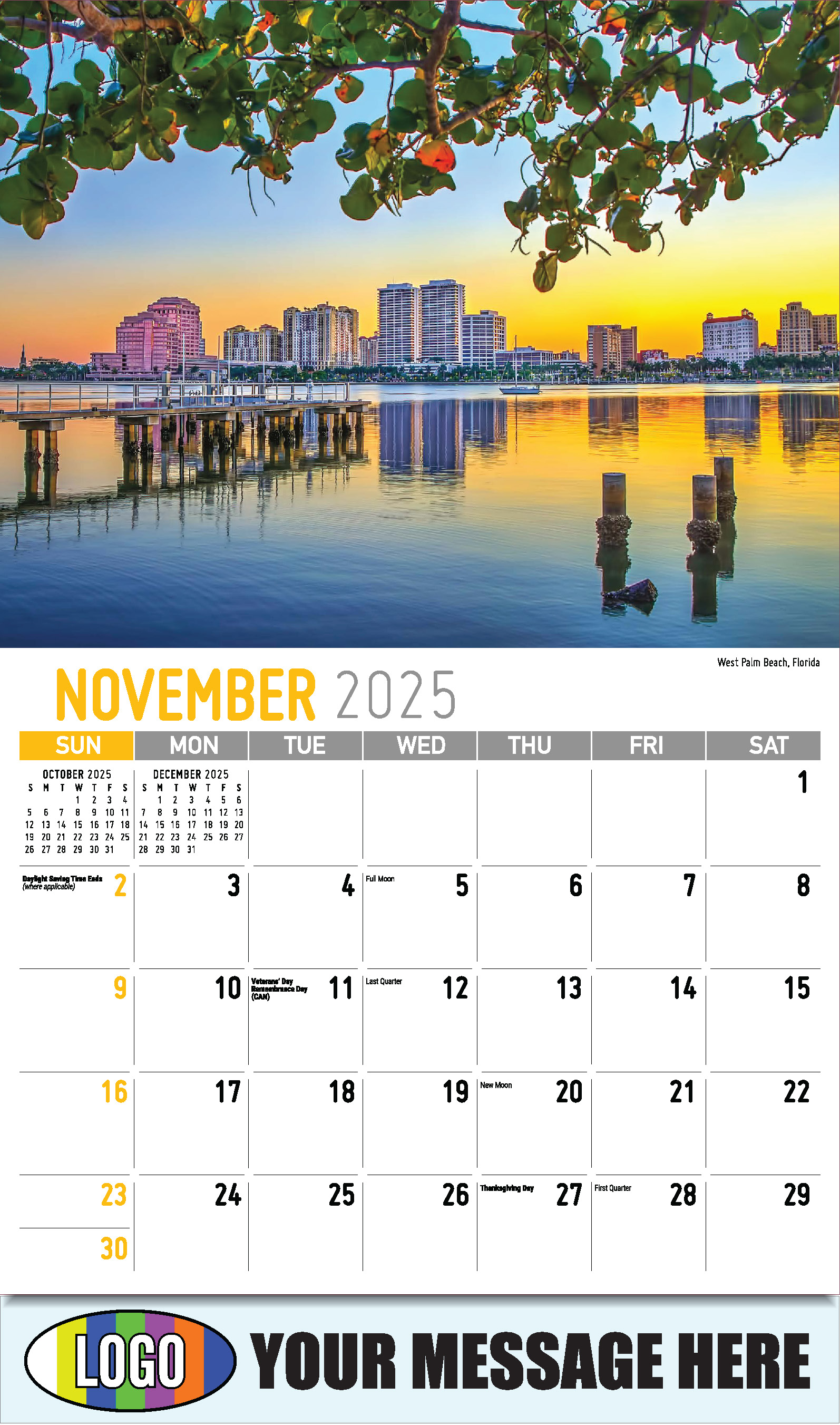 Scenes of America 2025 Business Advertising Wall Calendar - November