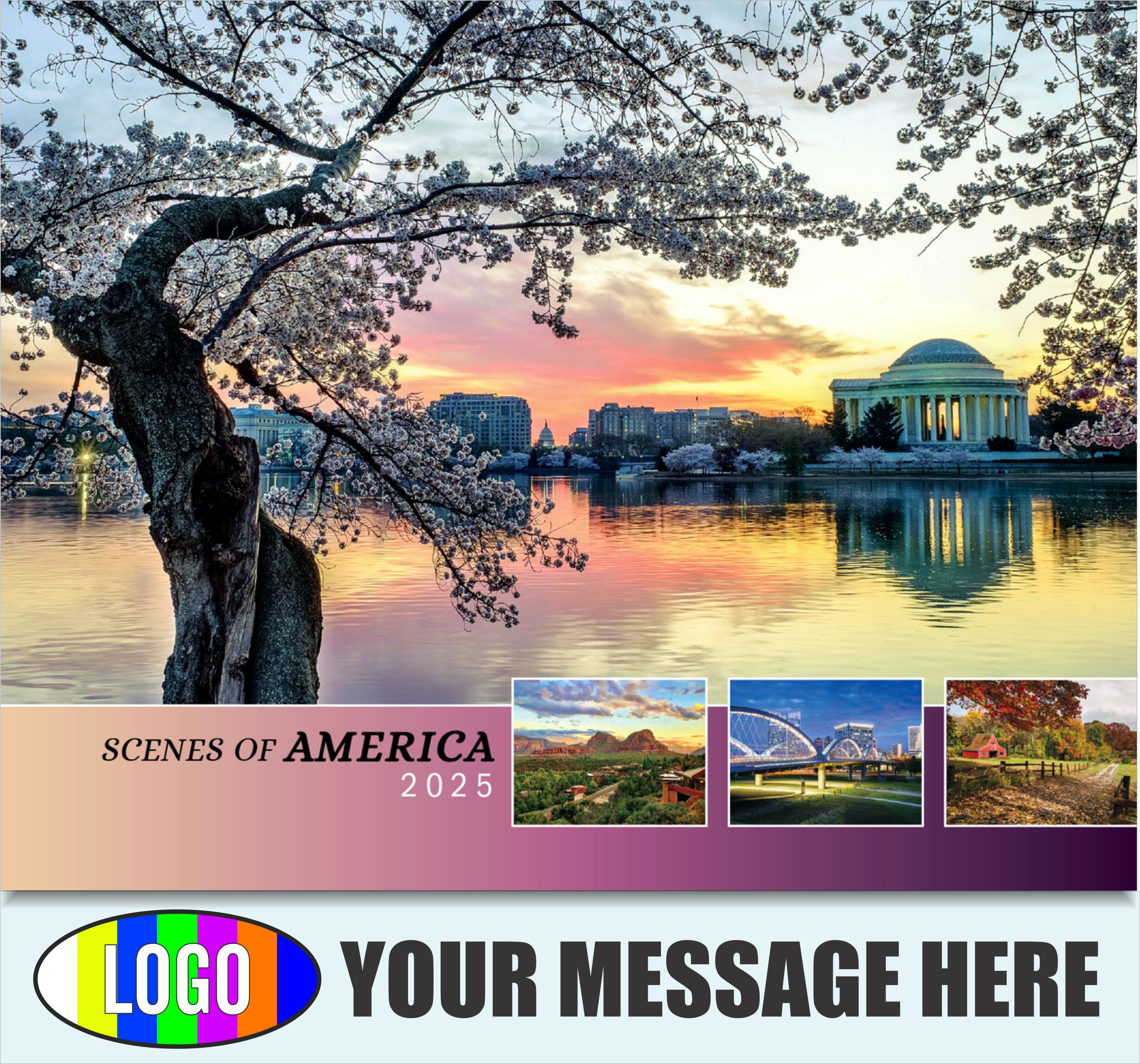 Scenes of America 2025 Business Advertising Wall Calendar - cover