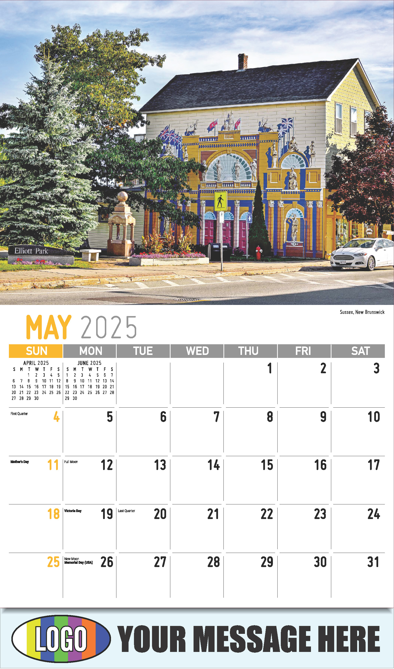 Atlantic Canada Scenic 2025 Business Promotion Calendar - May