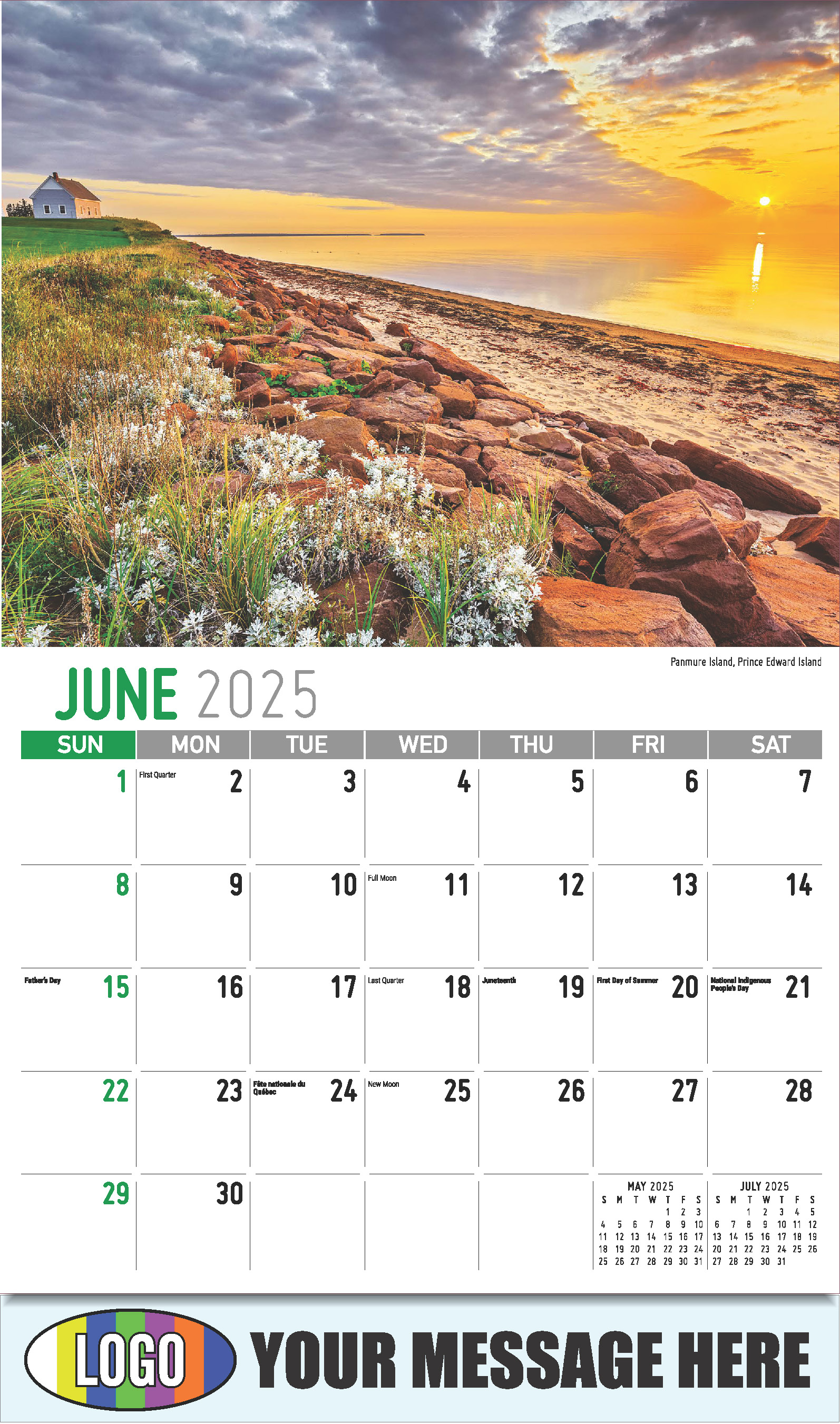 Atlantic Canada Scenic 2025 Business Promotion Calendar - June