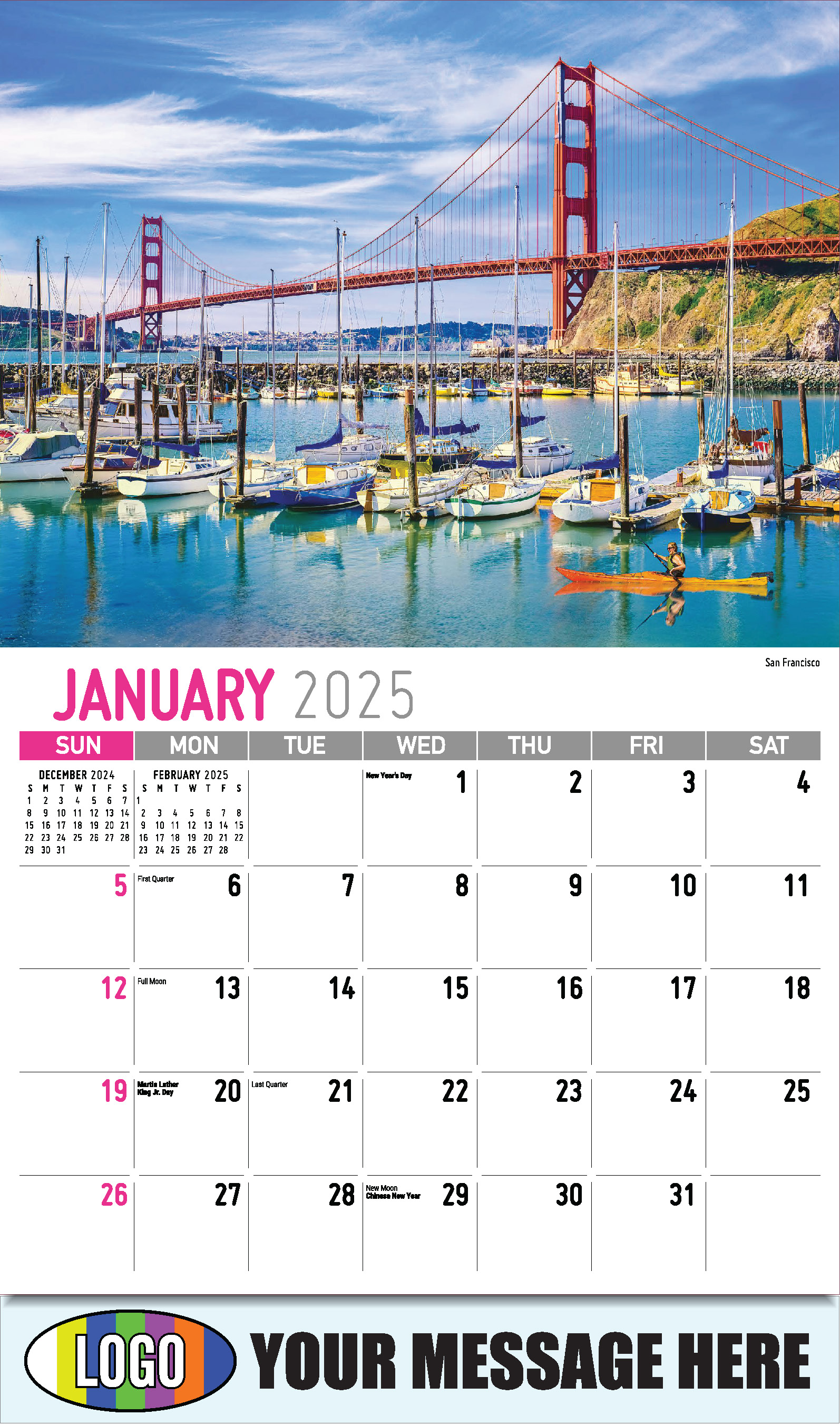 Scenes of California 2025 Business Advertising Wall Calendar - January