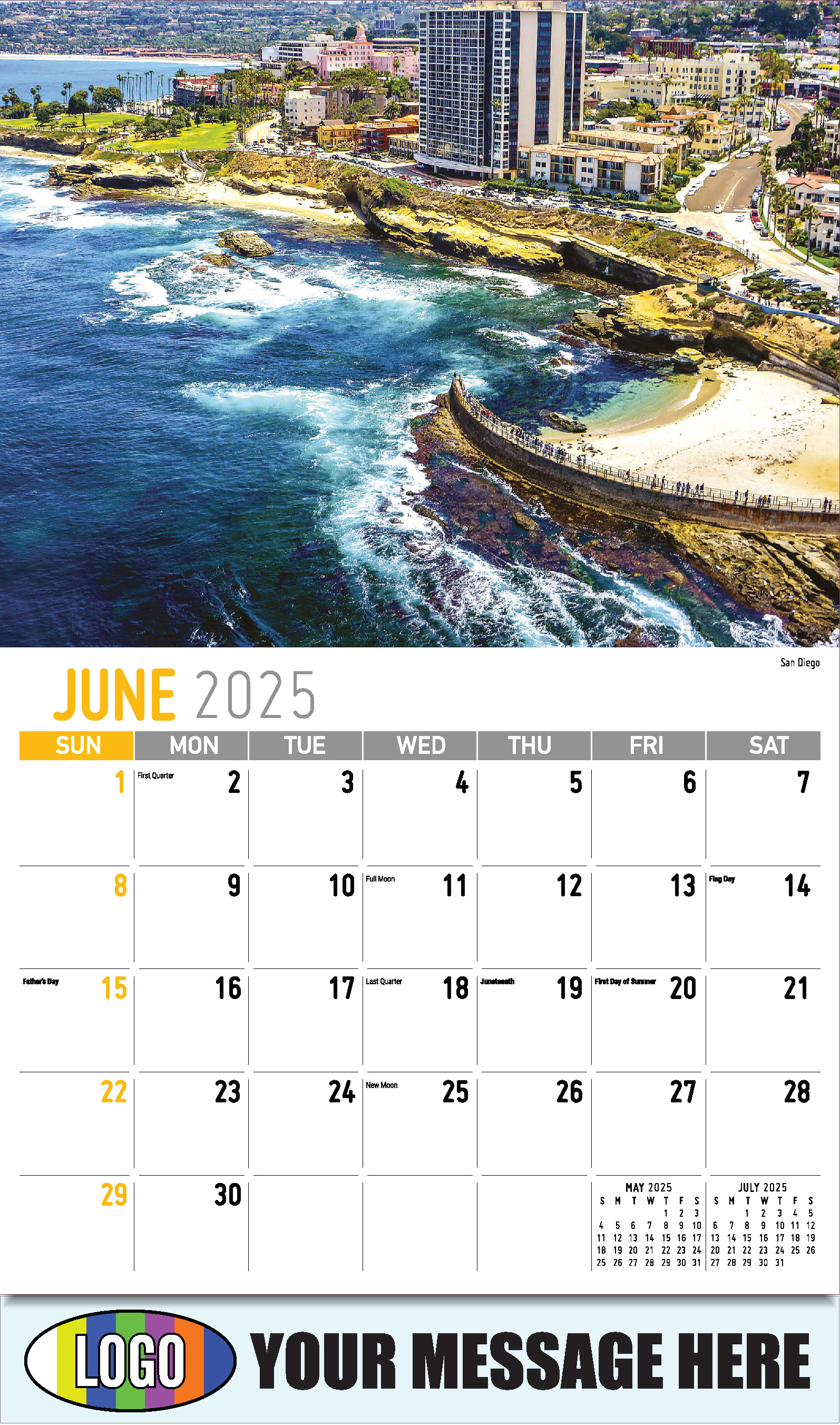 Scenes of California 2025 Business Advertising Wall Calendar - June