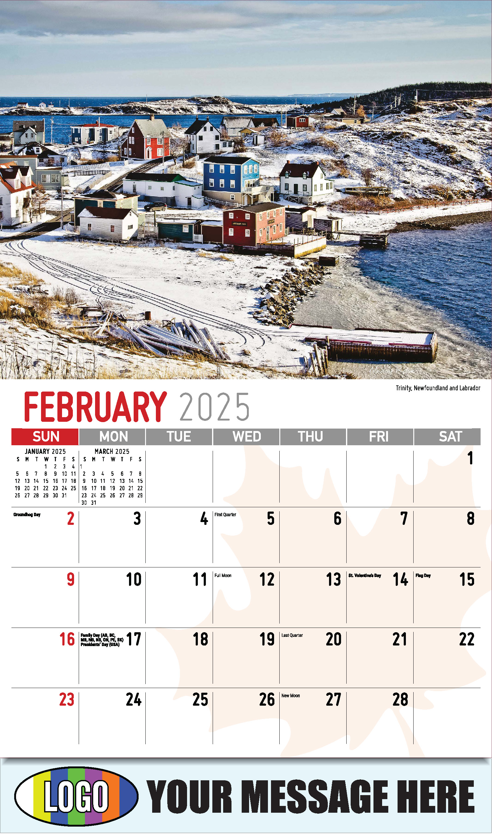 Scenes of Canada 2025 Business Promotion Wall Calendar - February