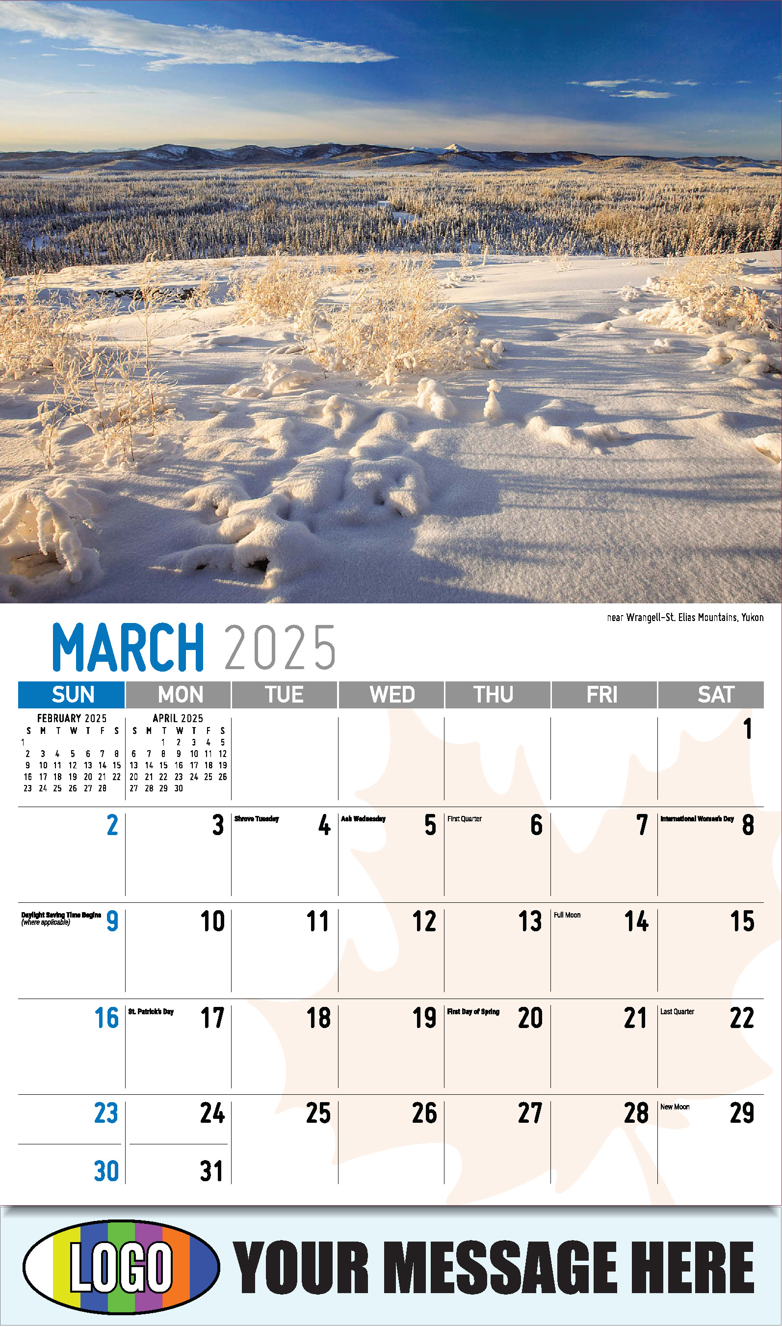Scenes of Canada 2025 Business Promotion Wall Calendar - March