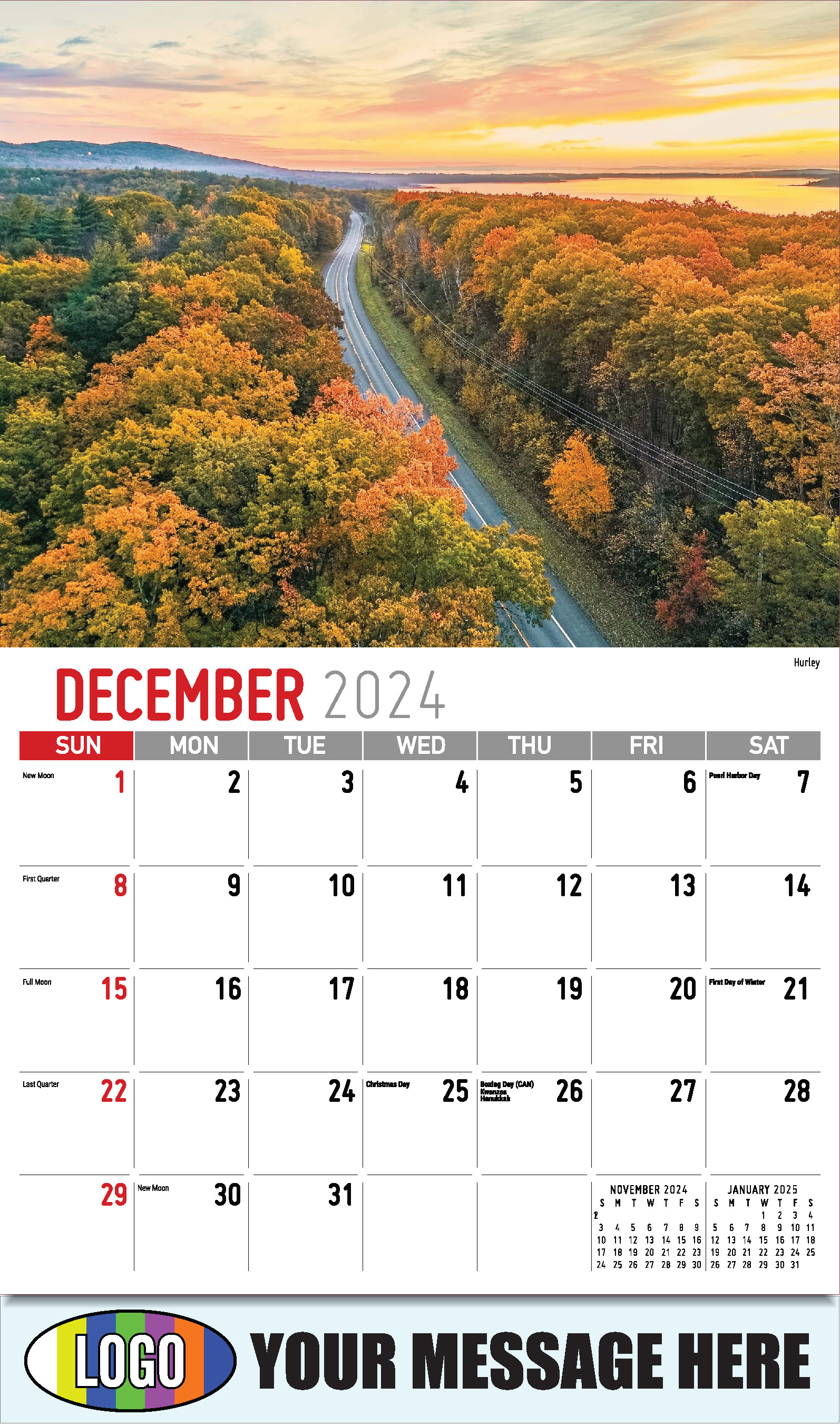 Scenes of New York 2025 Business Promotional Wall Calendar - December_a