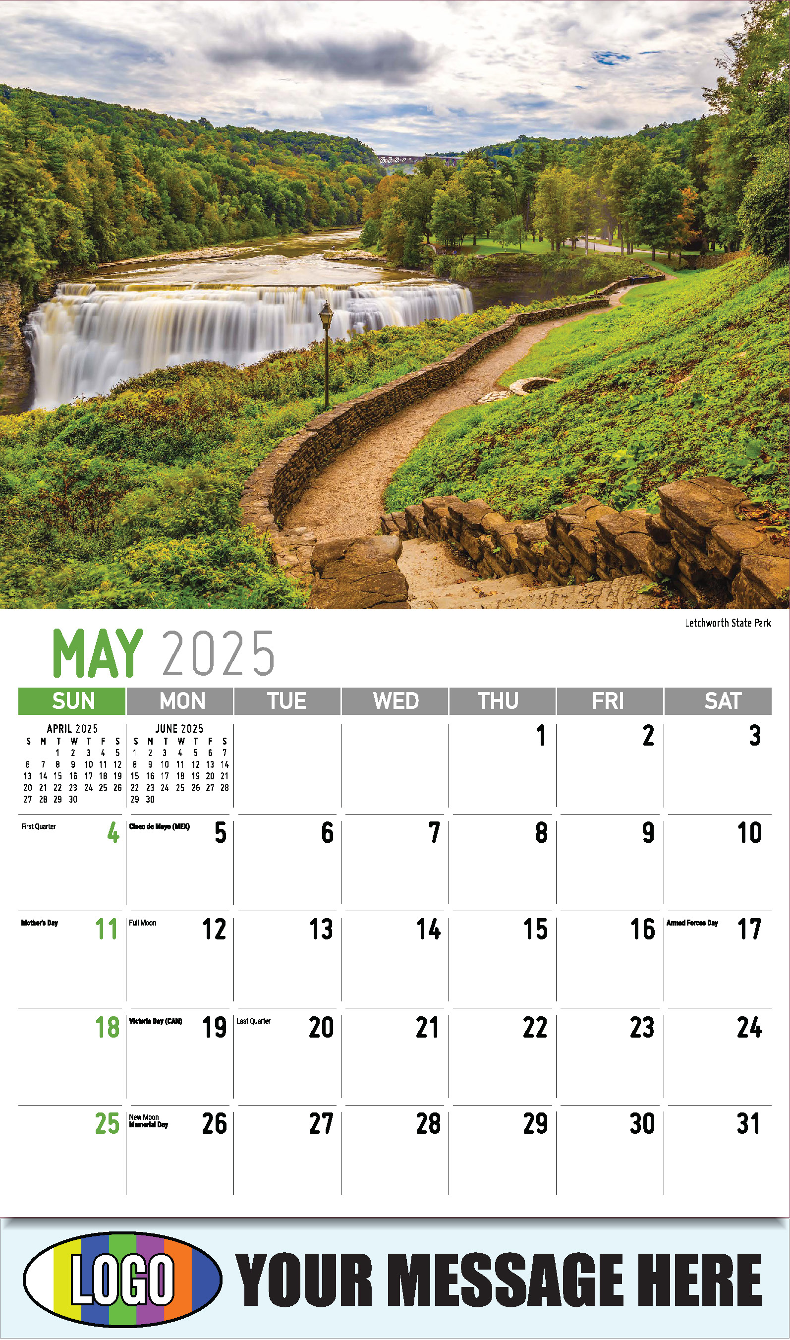 Scenes of New York 2025 Business Promotional Wall Calendar - May