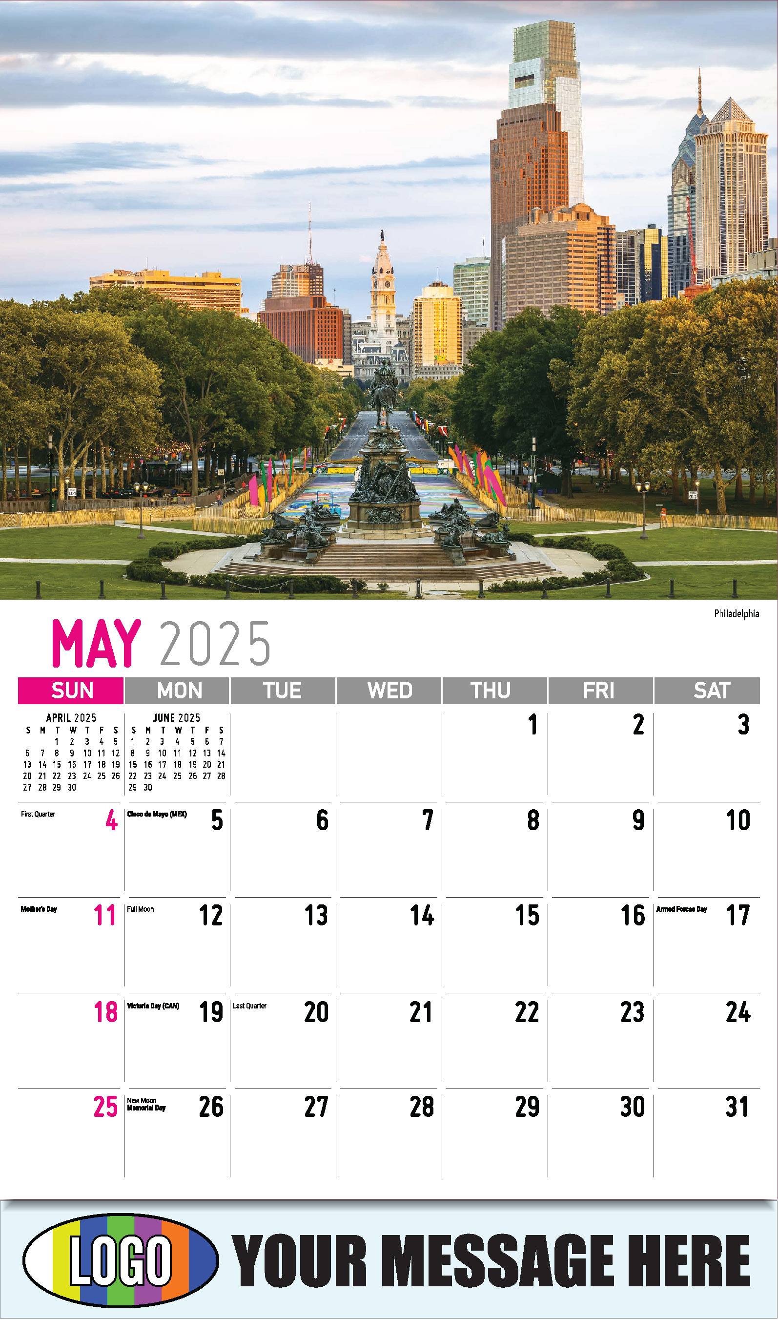 Scenes of Pennsylvania 2025 Business Promotion Calendar - May