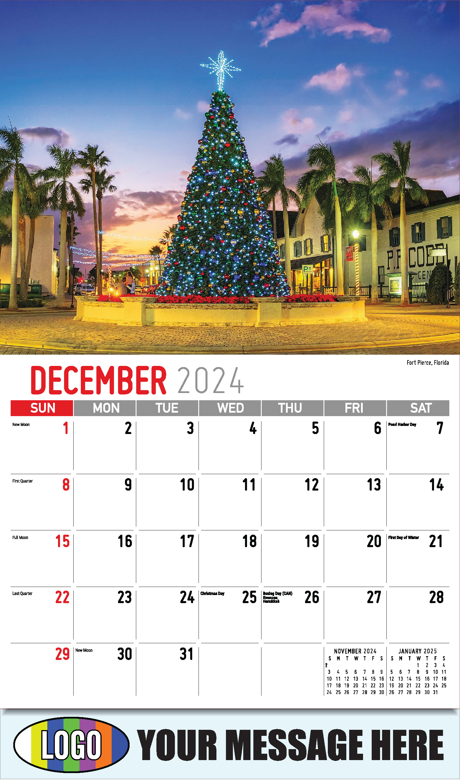 Scenes of Southeast USA 2025 Business Promo Wall Calendar - December_a
