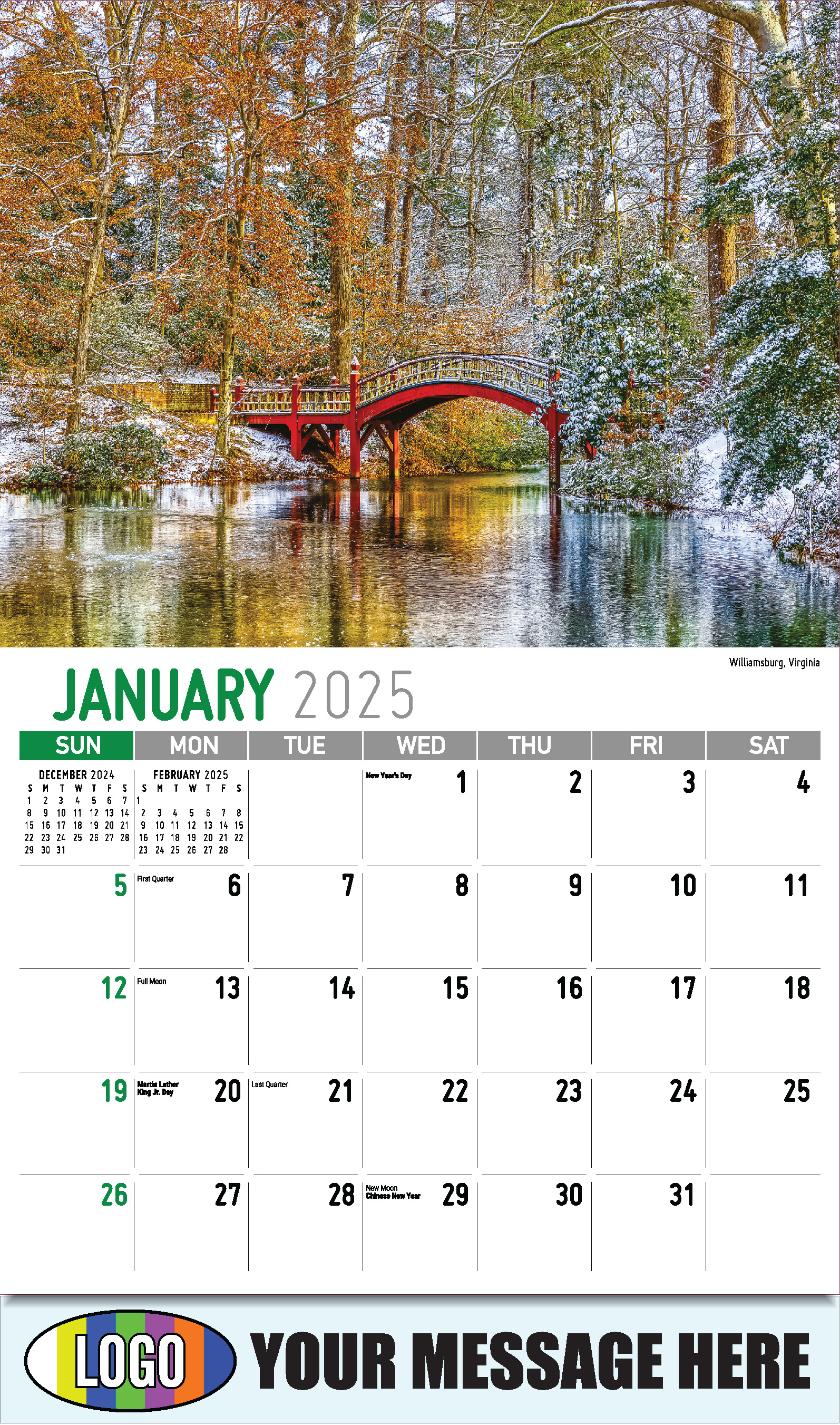 Scenes of Southeast USA 2025 Business Promo Wall Calendar - January