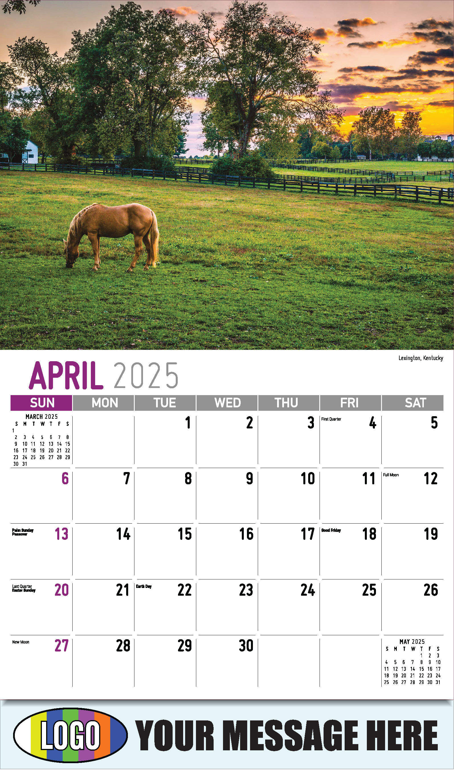 Scenes of Southeast USA 2025 Business Promo Wall Calendar - April