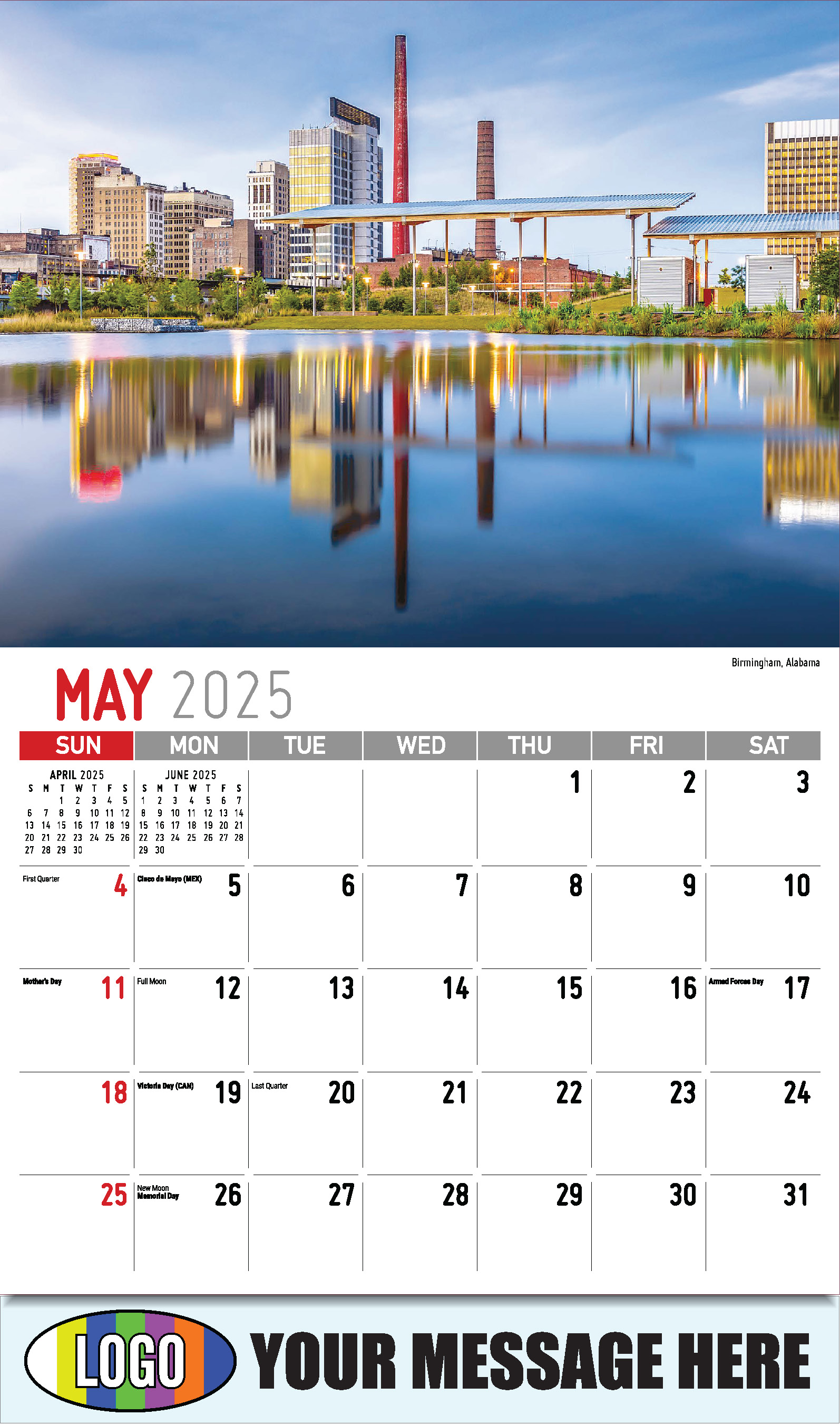 Scenes of Southeast USA 2025 Business Promo Wall Calendar - May