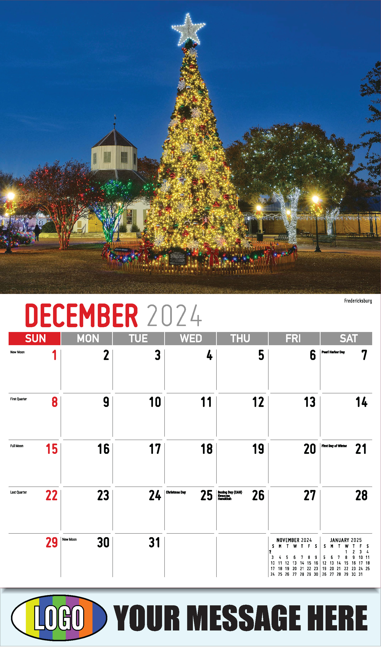 Scenes of Texas 2025 Business Advertising Calendar - December_a